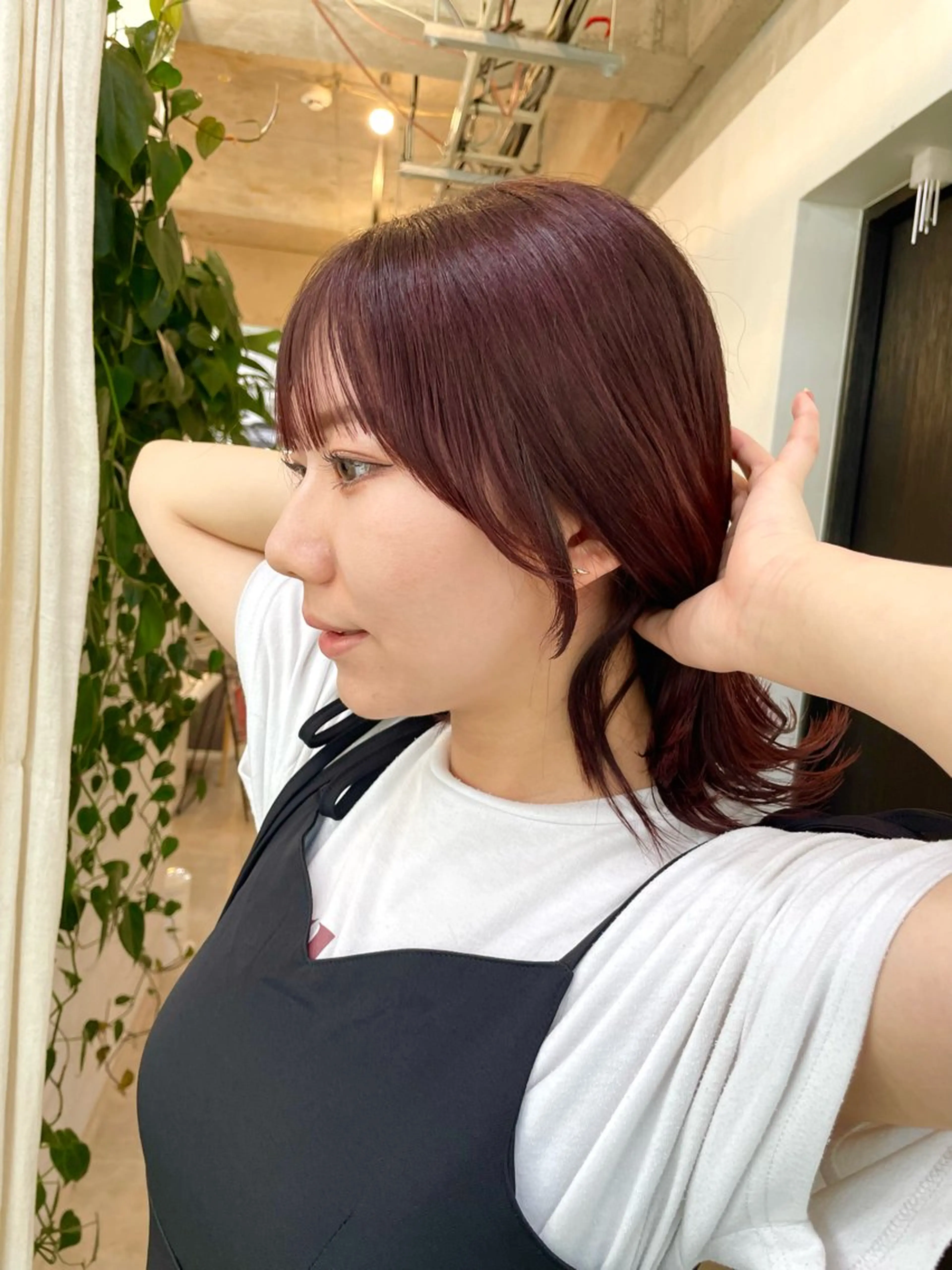 ミディアム カラー ピンクカラー メンズパーマ ヘアカラー大成のヘアスタイル