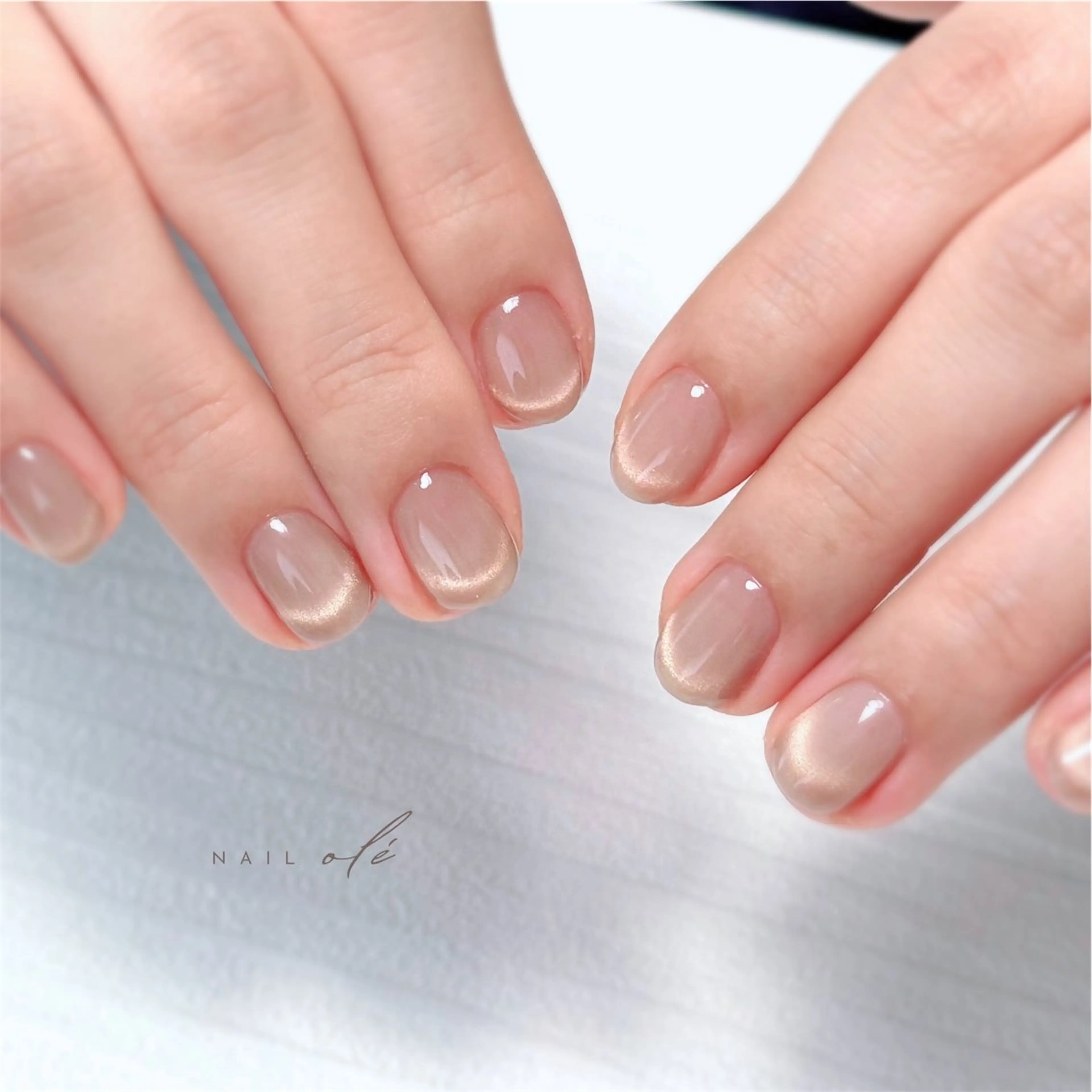 ネイル フレンチネイル マグネットネイル マグネットフレンチ オフィスネイル シンプルネイル ハンドネイル NAIL oleのネイルデザイン