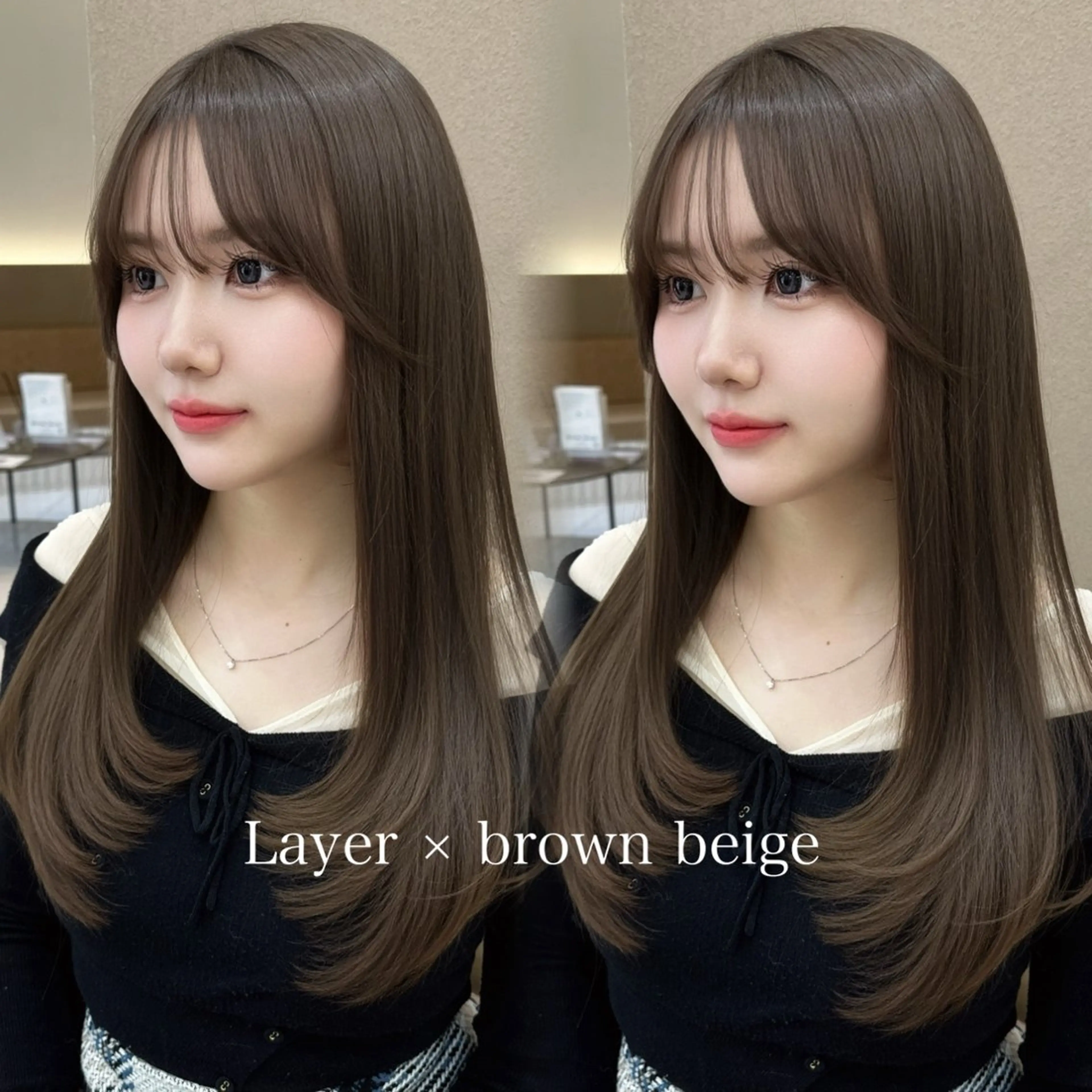 ロング カラー カット ヘアカラー トリートメント レイヤー/ブリなしW 美玖のヘアスタイル