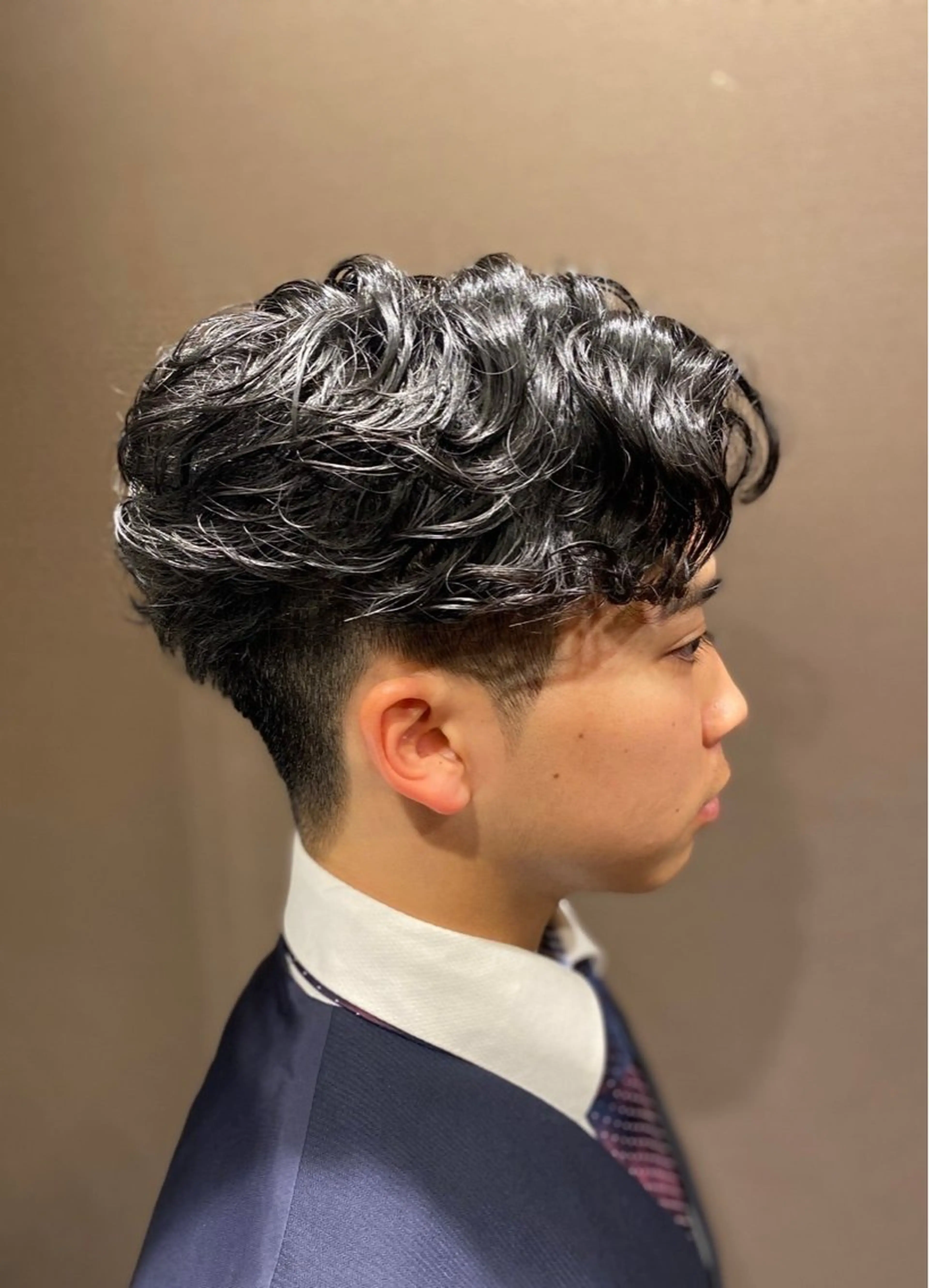 ショート パーマ メンズ 野川 純麗のヘアスタイル