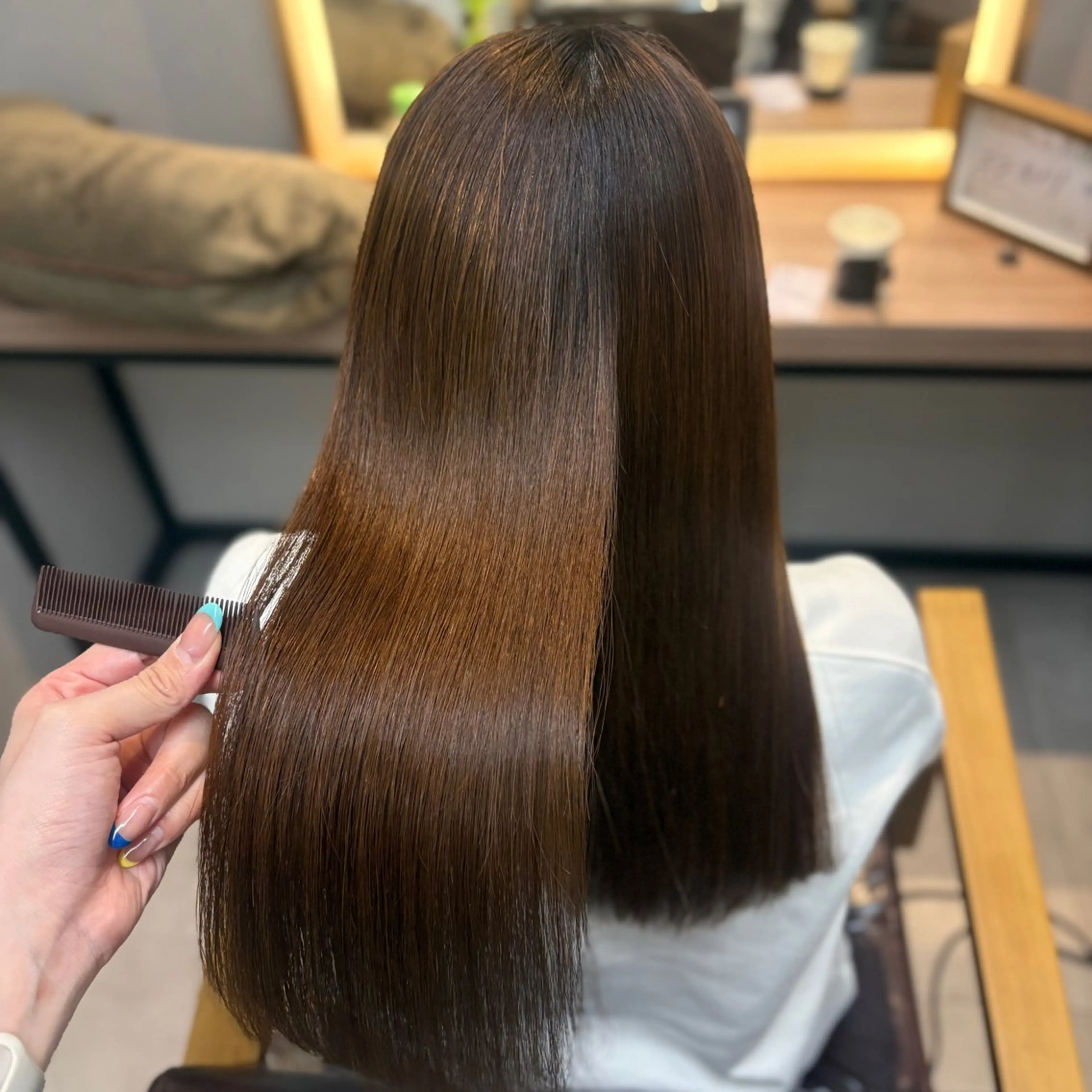 ロング カラー カット ヘアカラー 縮毛矯正 髪質改善/縮毛矯正 💜COCORO💜のヘアスタイル