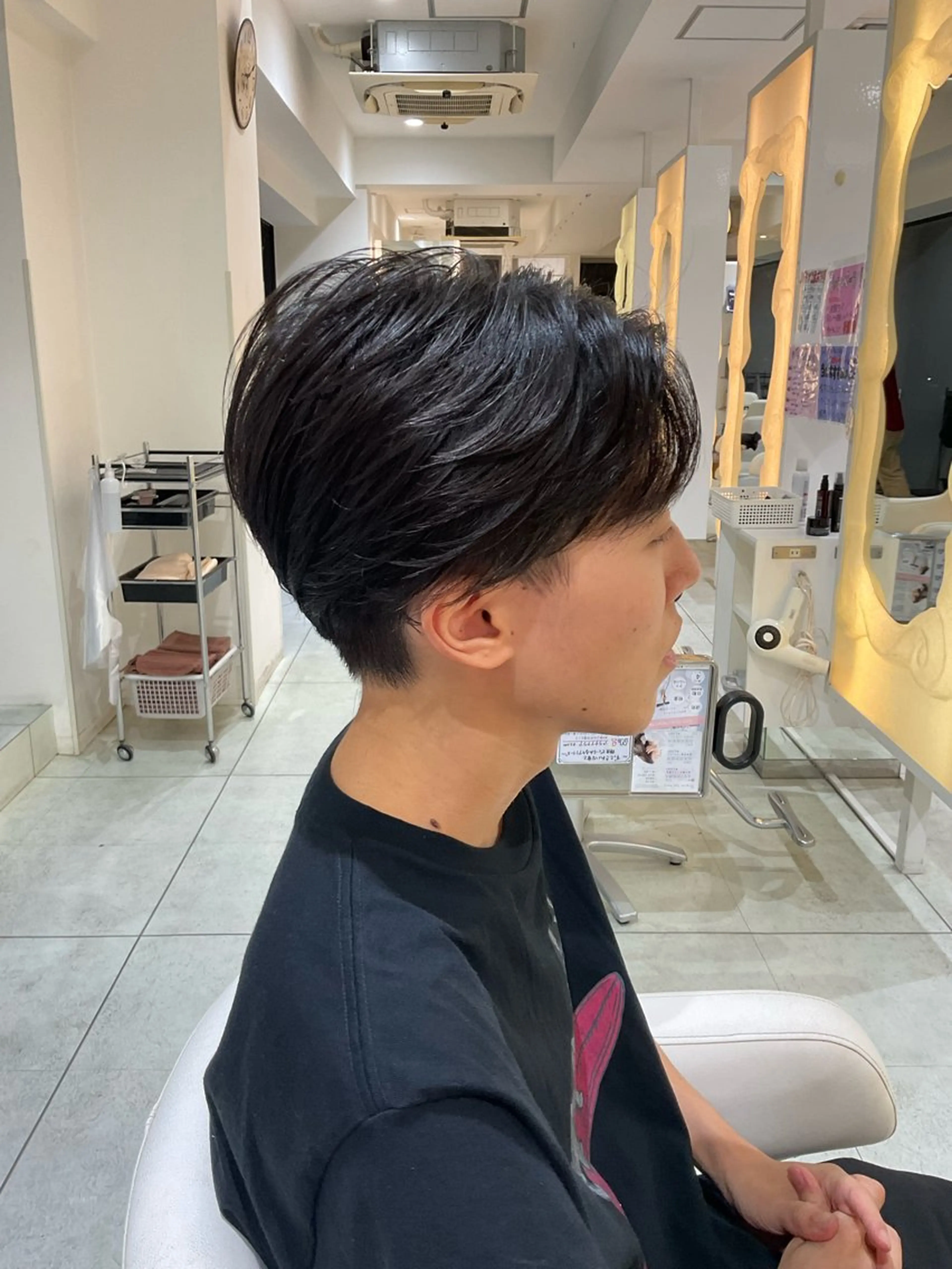 パーマ メンズ センターパート メンズパーマ 稲村 直也のヘアスタイル