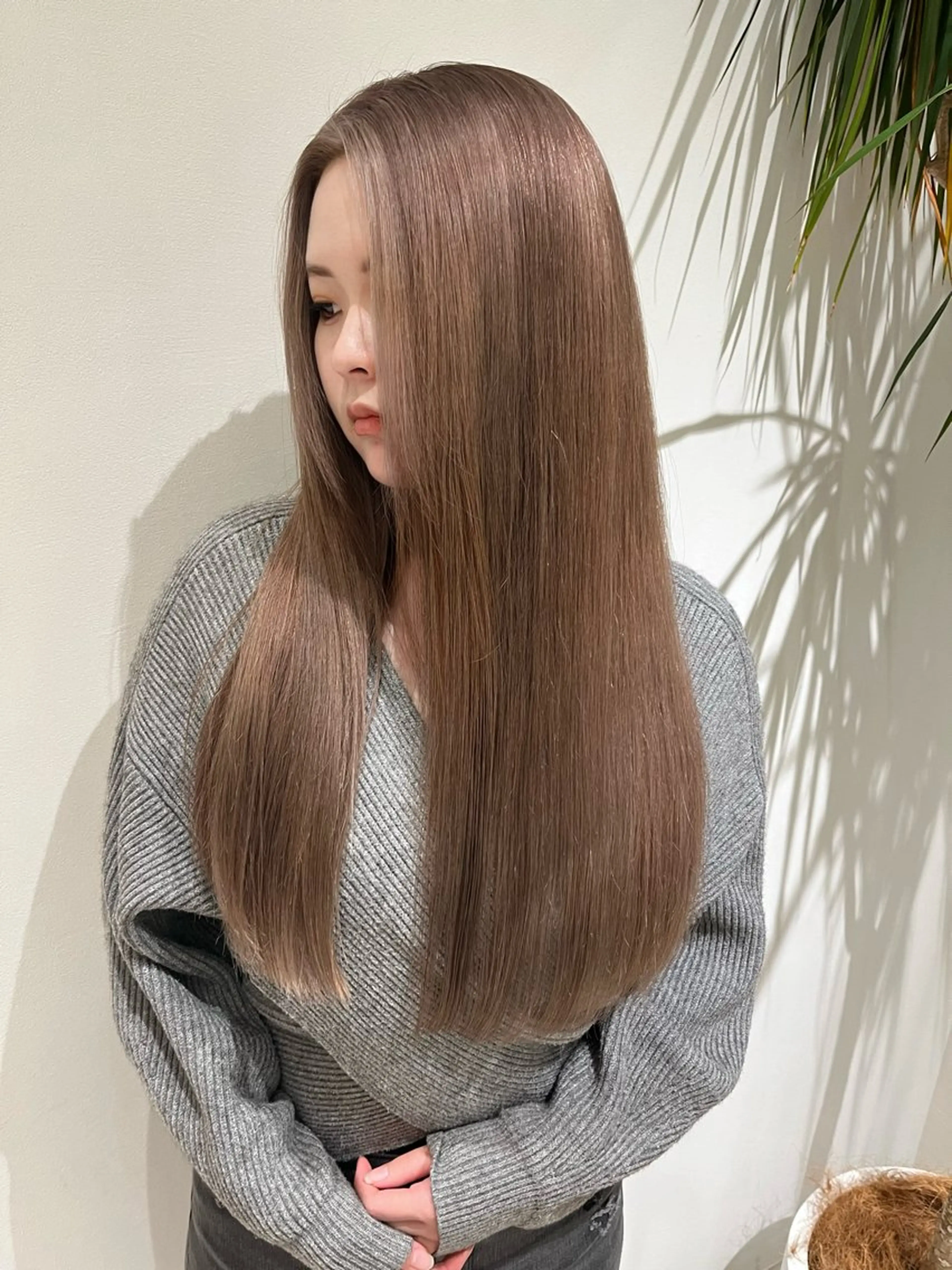 ロング カラー レイヤー似合わせ 透明感カラーりきやのヘアスタイル