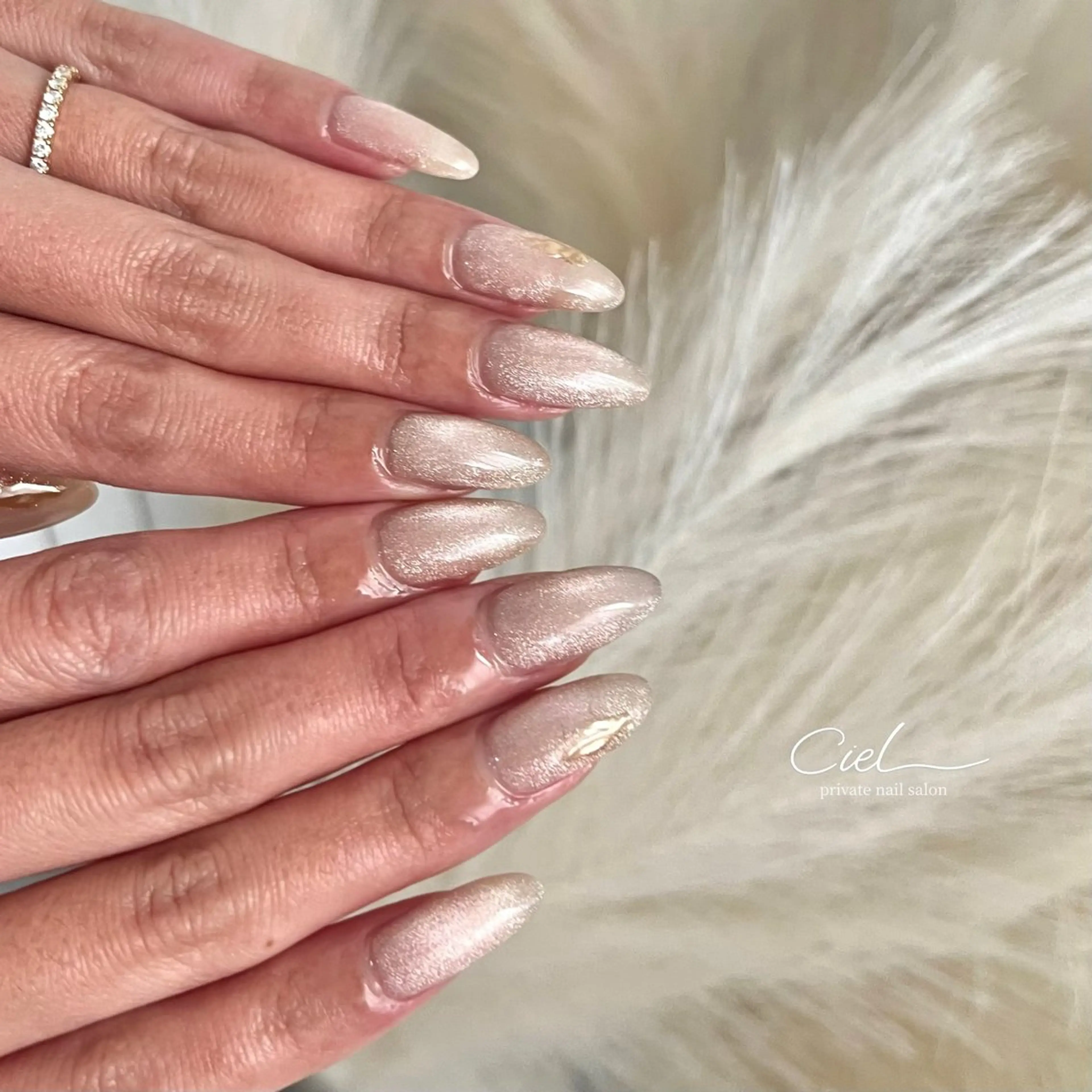 ネイル ハンドネイル 透明感ネイル ｜mahiru.のネイルデザイン