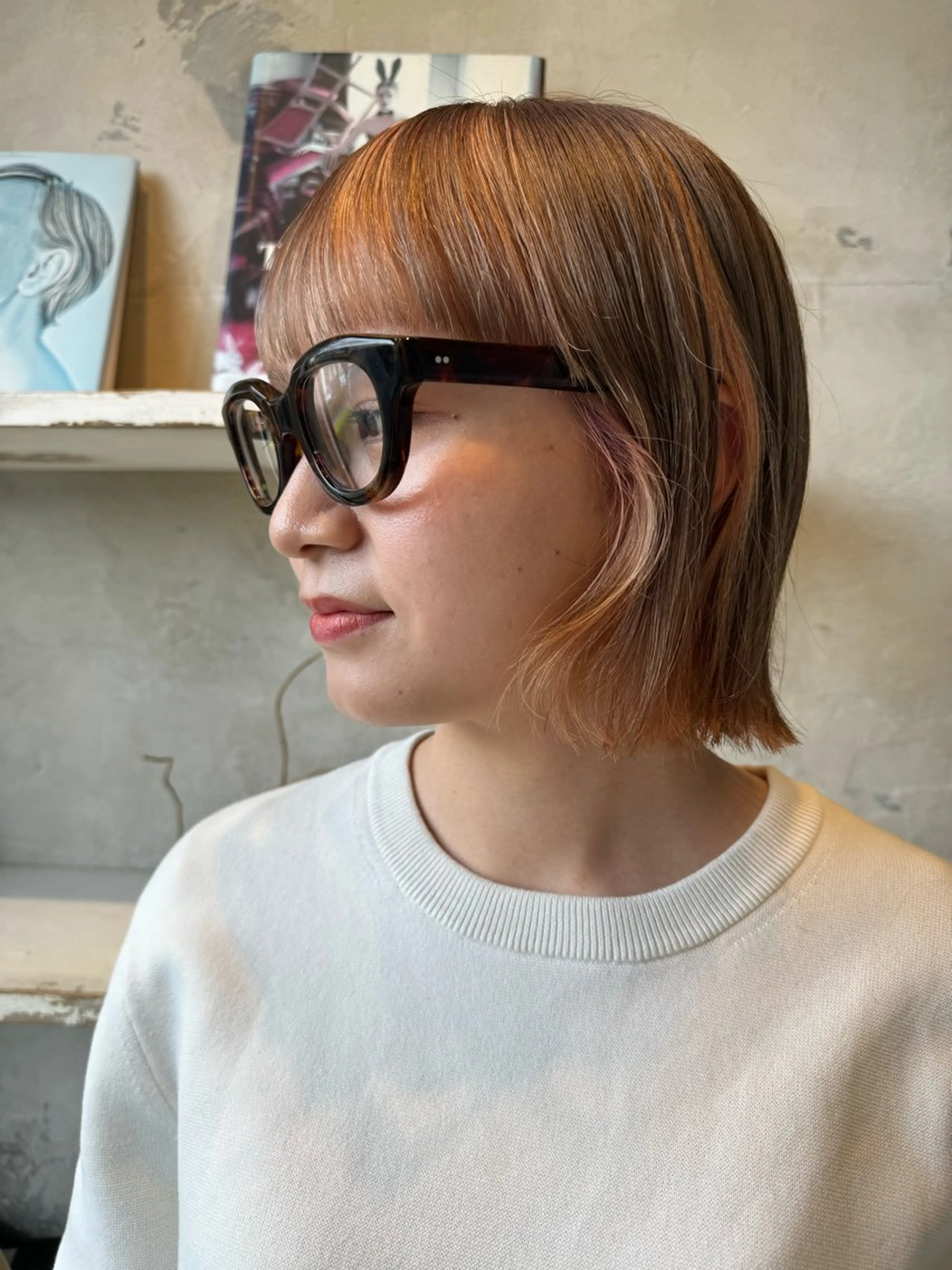 ミディアム カラー インナーカラー 吉村 怜のヘアスタイル