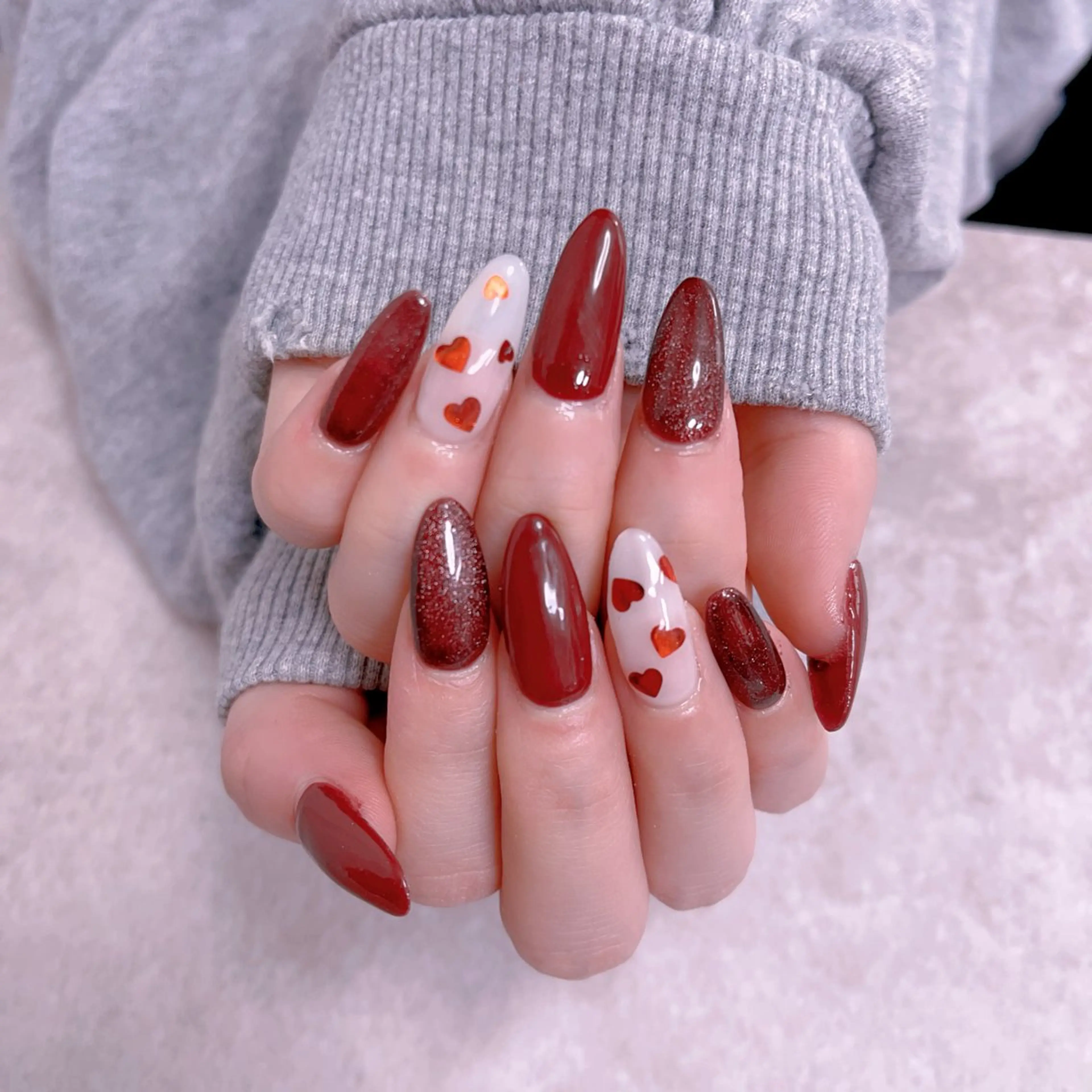 メンズ ネイル アートネイル フレンチネイル ジェルネイル キラキラネイル パラジェル Bloom スカルプ専門店のネイルデザイン