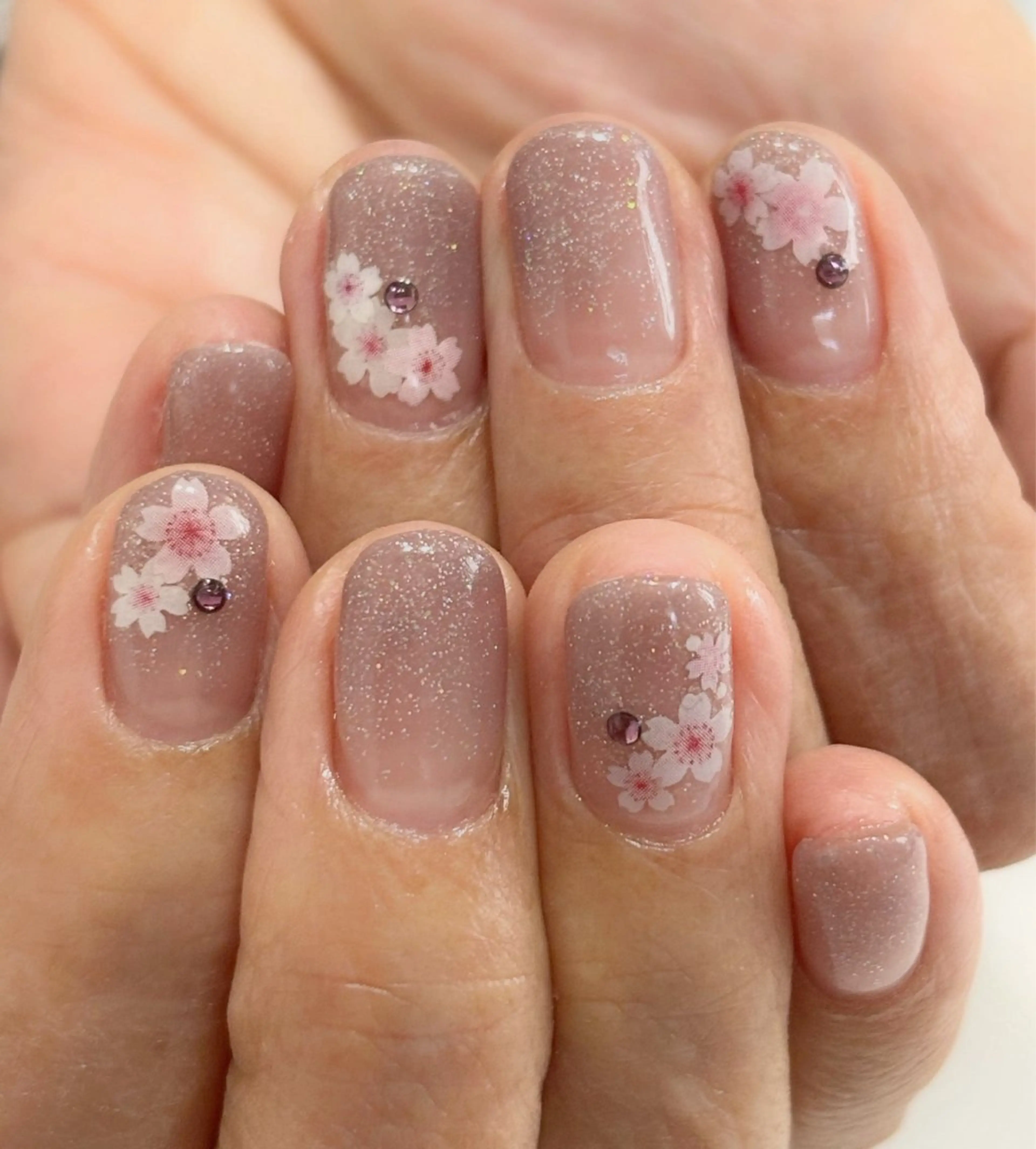 ネイル アートネイル 桜ネイル ジェルネイル グラデーション 春ネイル 風口 麻由子のネイルデザイン