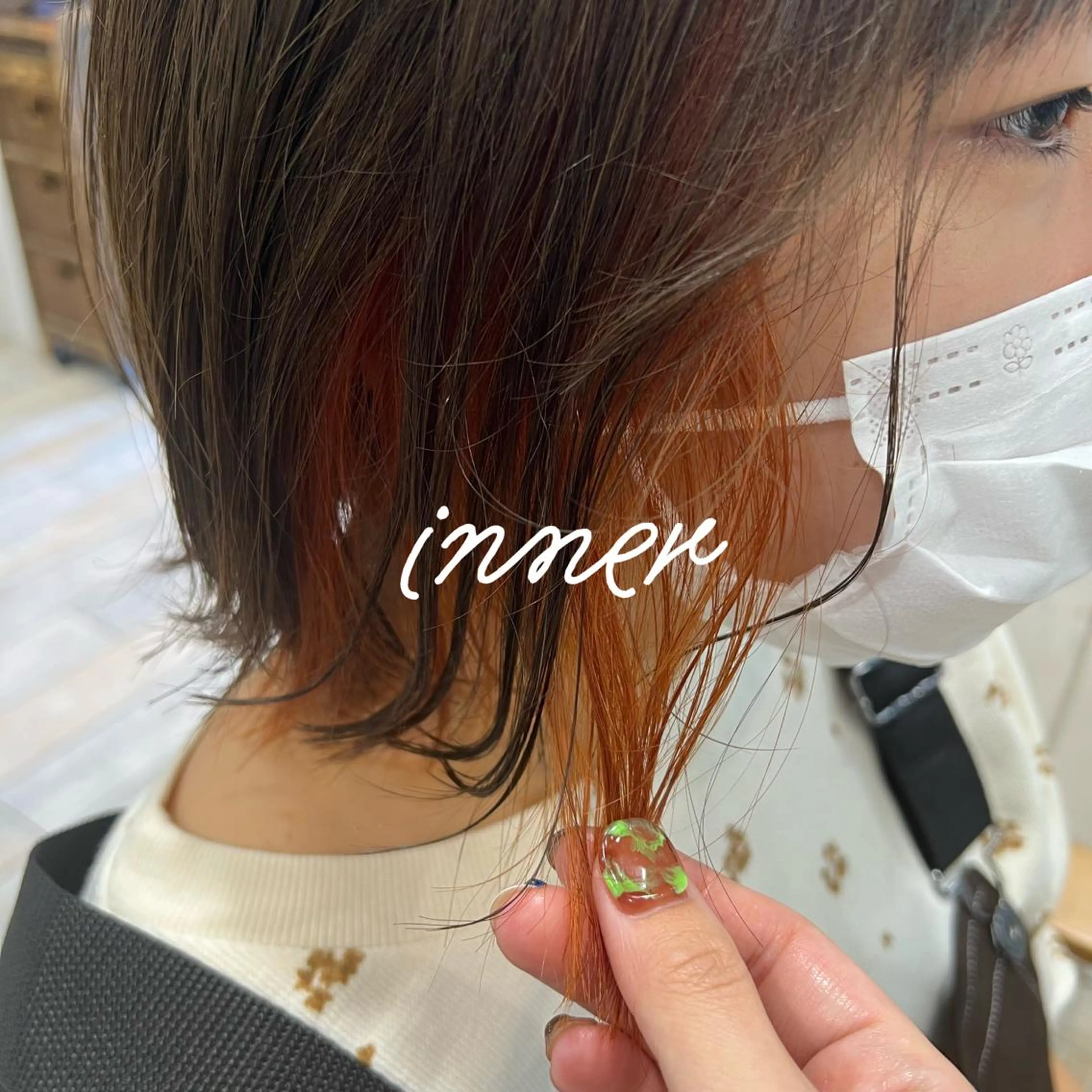 カラー オレンジ うる艶カラー 🫶🏼💭mikaのヘアスタイル