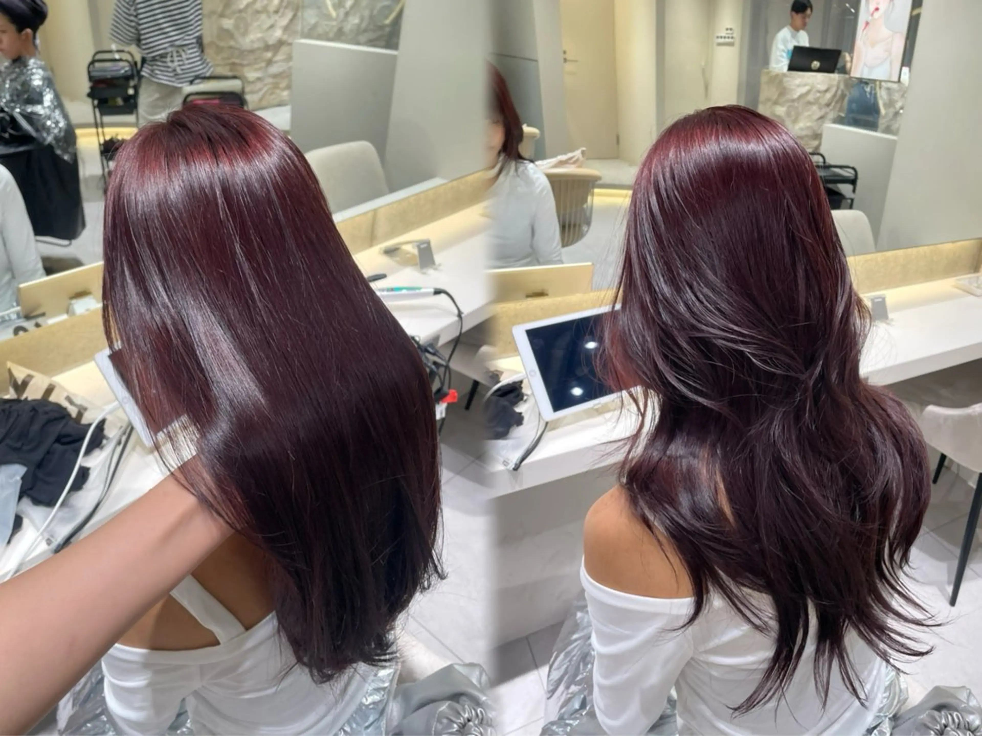 ロング カラー ヘアアレンジ レッドカラー 似合わせカラー× ウルフカット/ホマレのヘアスタイル