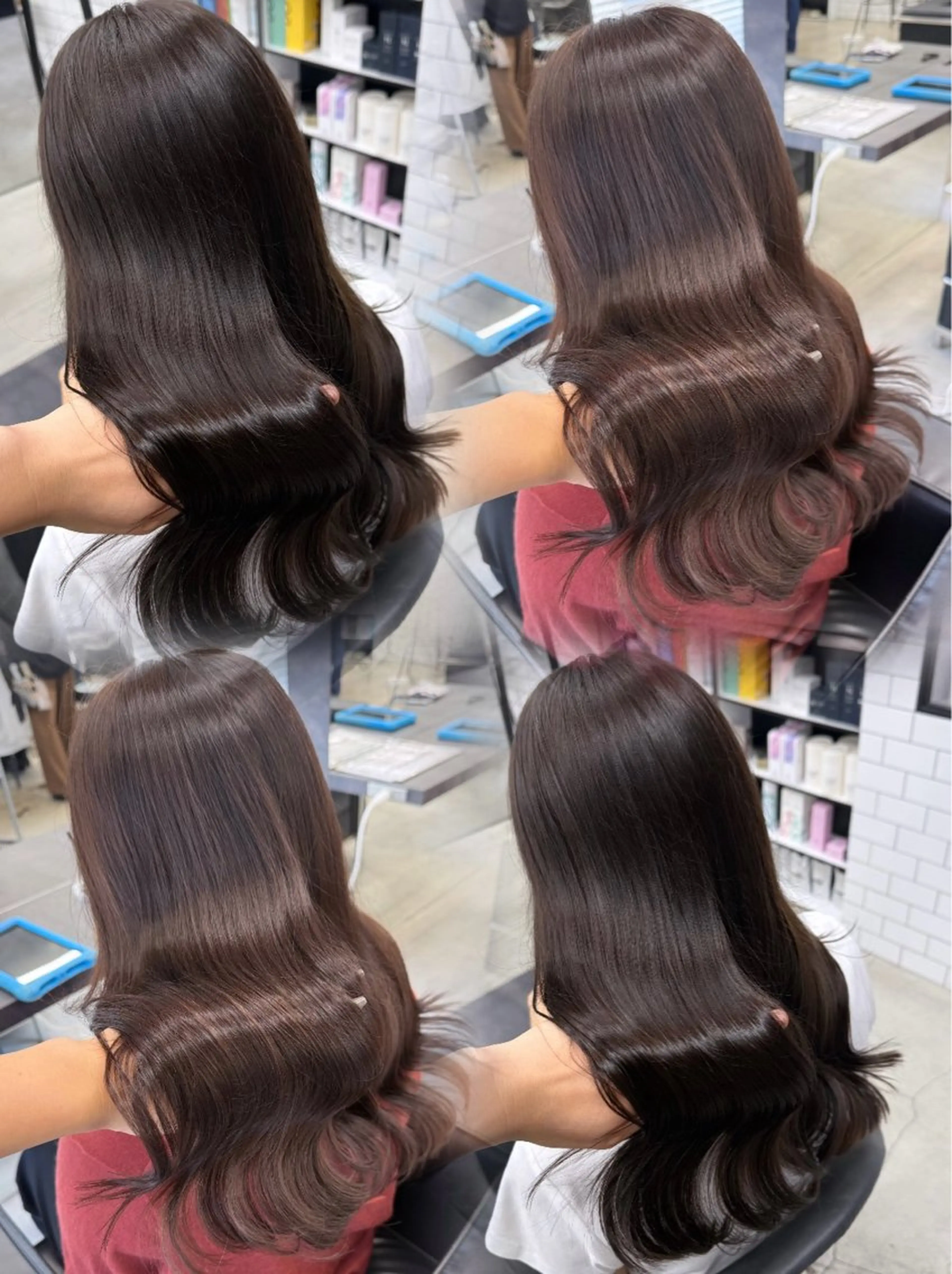 ロング カット ヘアカラー トリートメント 韓国🫧髪質改善🫧 縮毛矯正🫧陽菜🫧のヘアスタイル