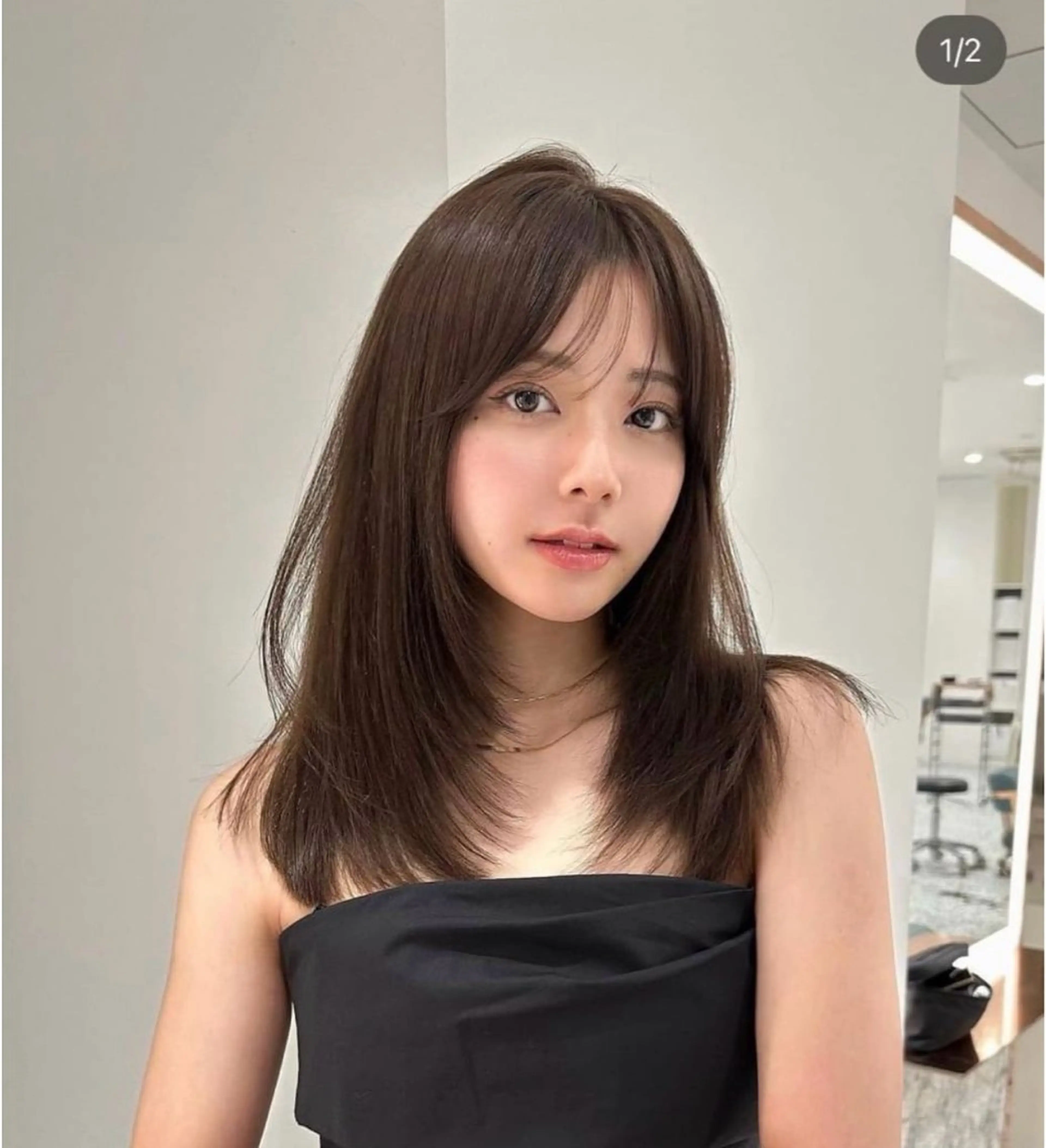 セミロング 藤川 千歳のヘアスタイル