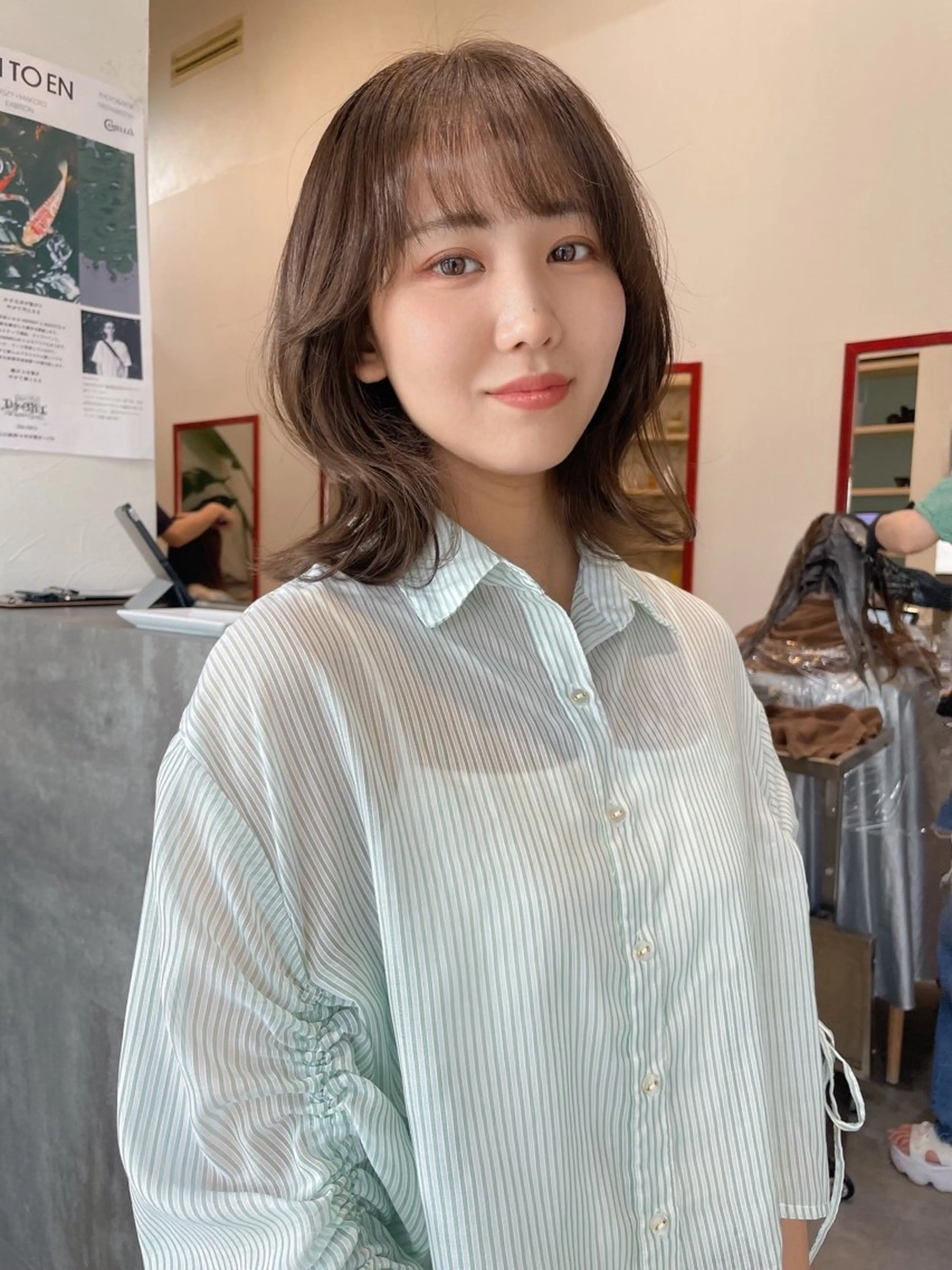 ミディアム 髪質改善 ヘアカラー トリートメント 🌈高田大夢似合わせ 透明感カラー🌈のヘアスタイル