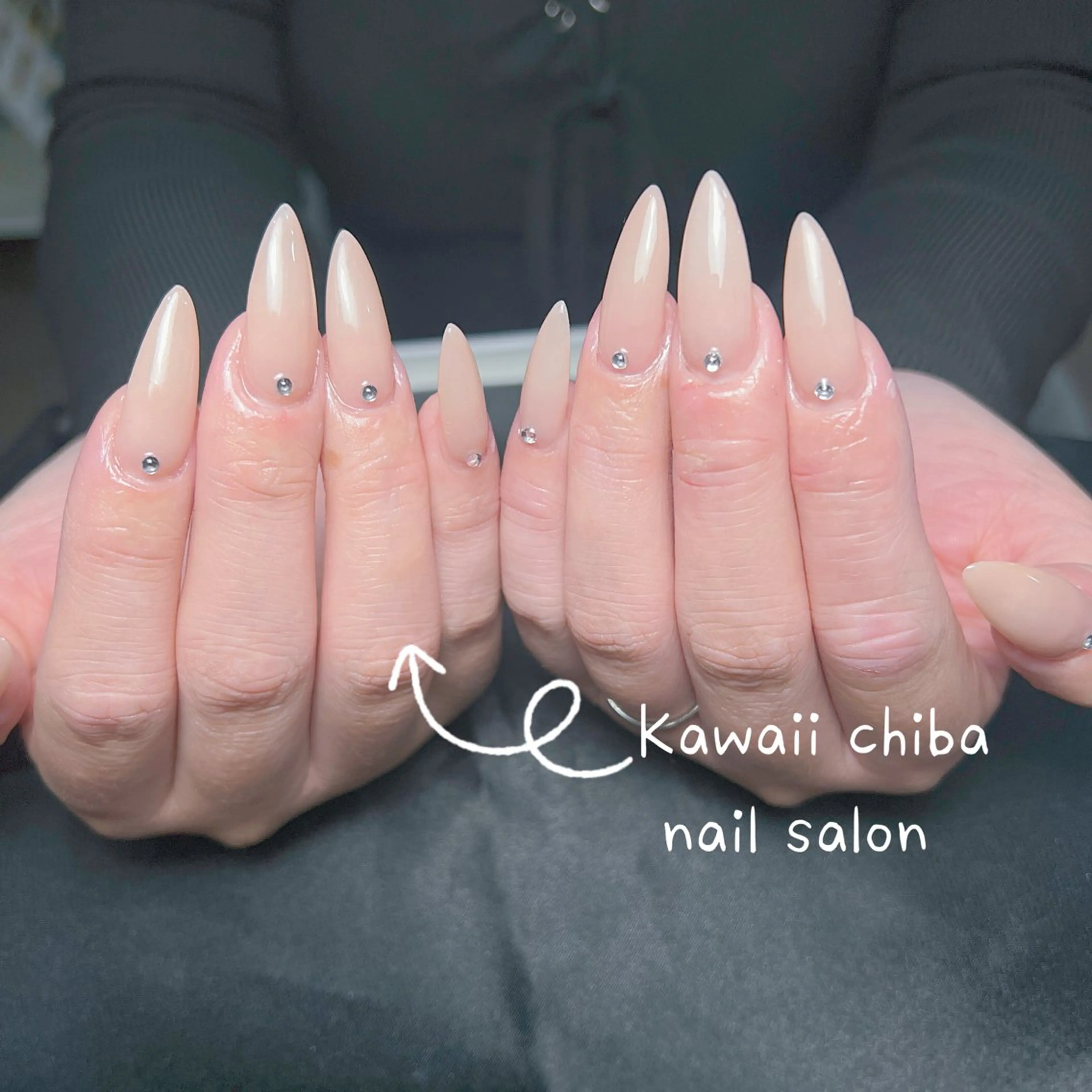 ネイル アートネイル クリアネイル ジェルネイル ハート 韓国ネイル Kawaii Chiba nailのネイルデザイン