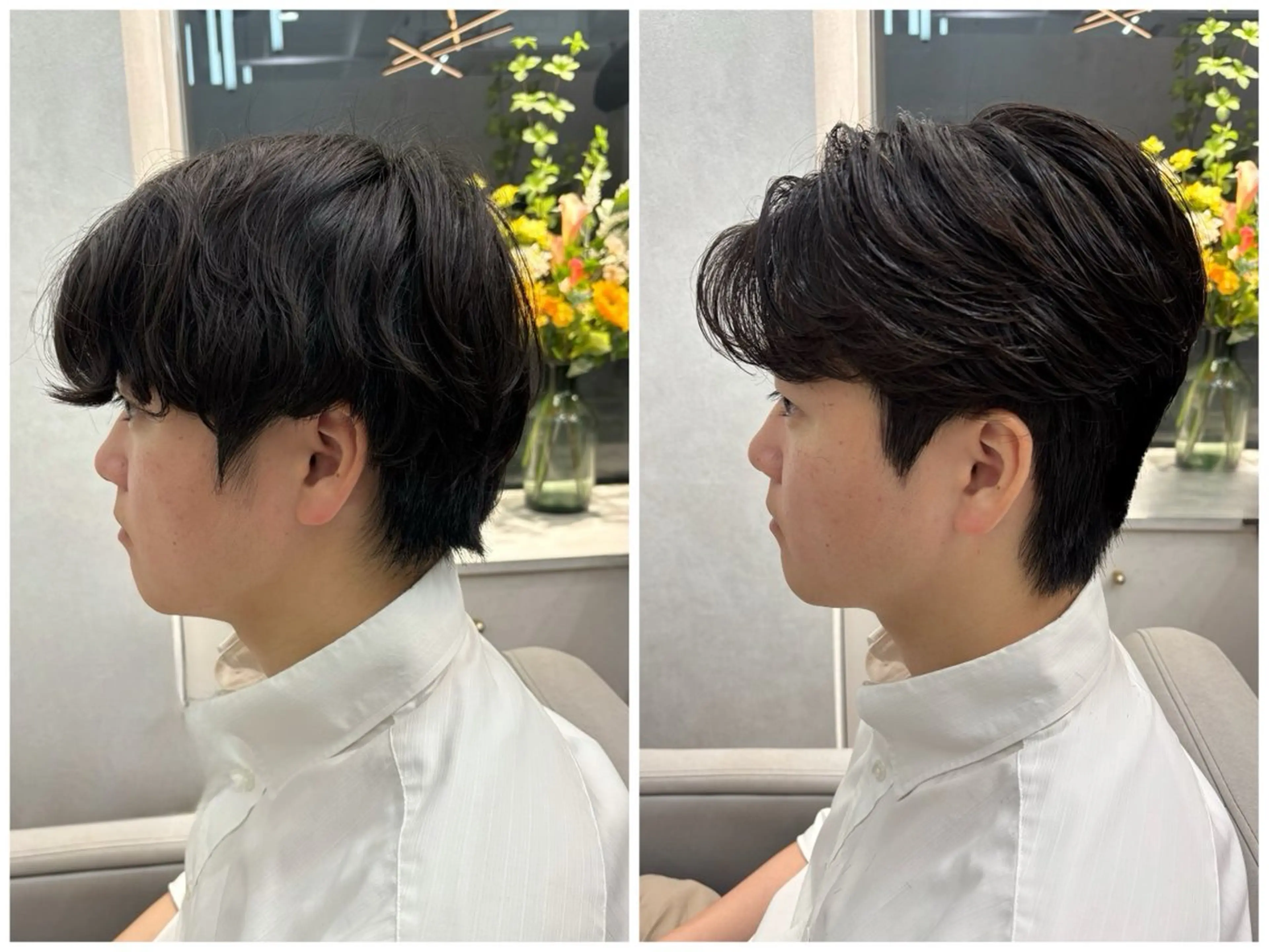 【✨横顔イケメン✨】men'sカット+ダウンパーマ+ニュアンスパーマ+眉カットの写真