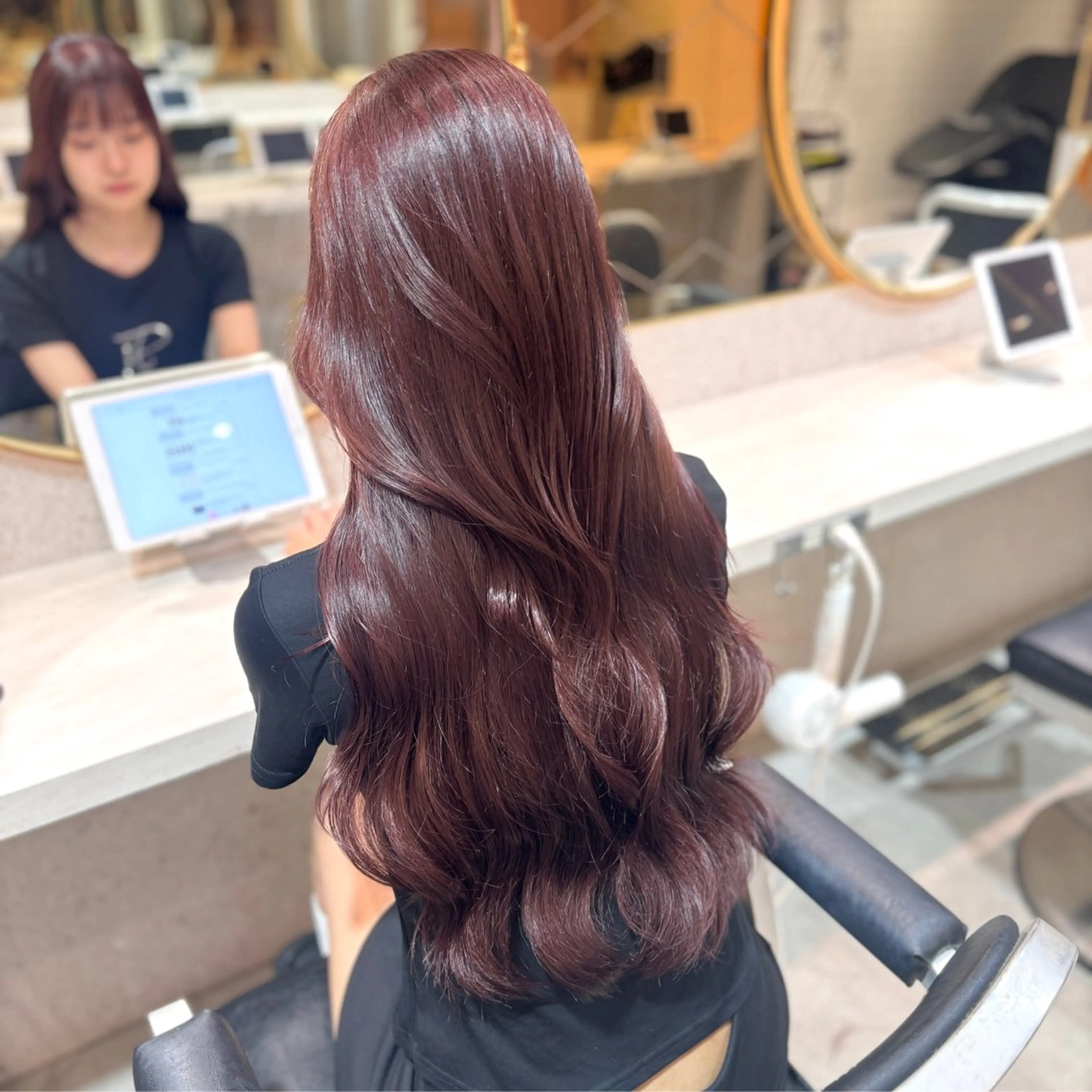 ロング パープルカラー ヘアカラー トリートメント 🎀しゅな/韓国 レイヤー/透明感♡のヘアスタイル