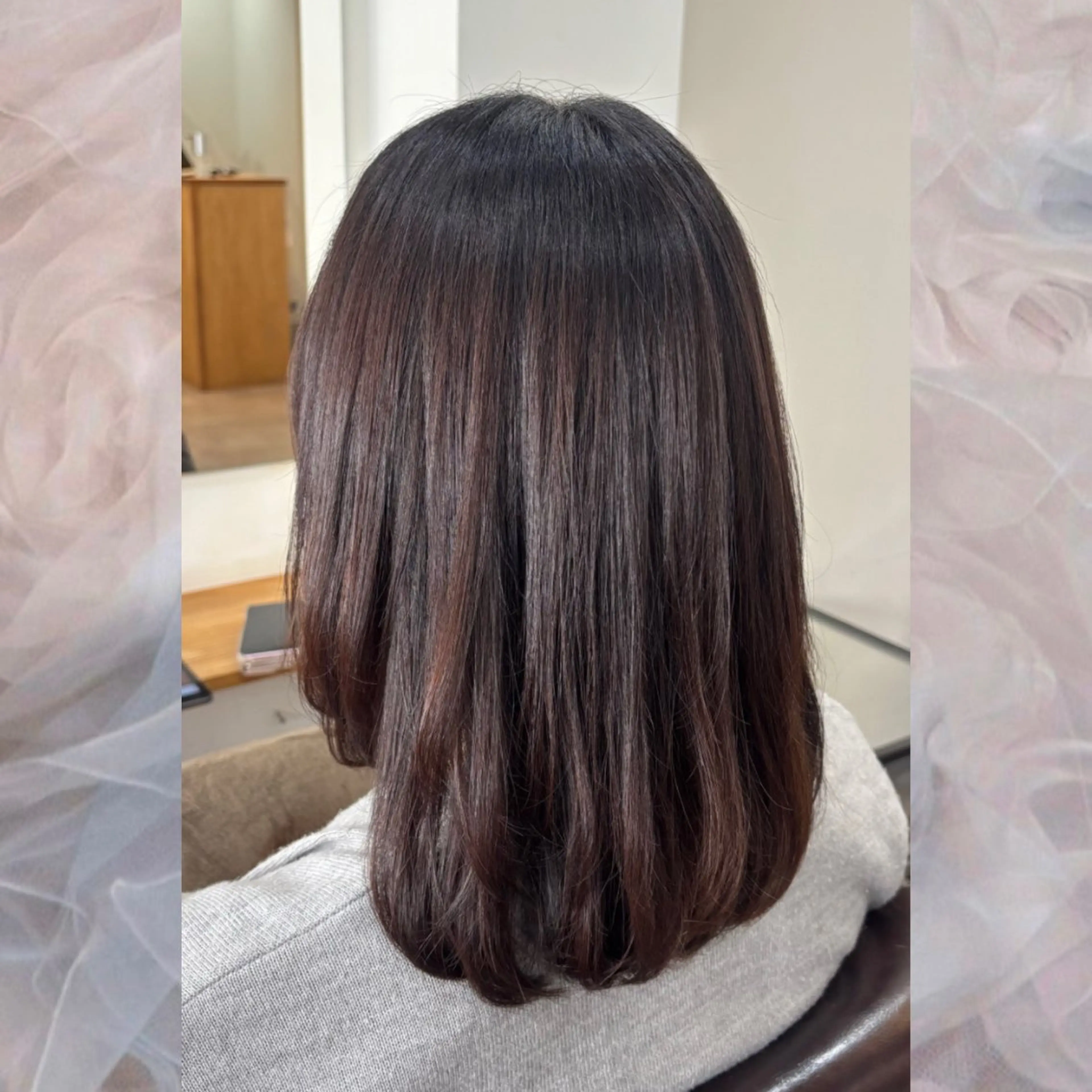 ミディアム 河原 彩心【練習モデル】のヘアスタイル