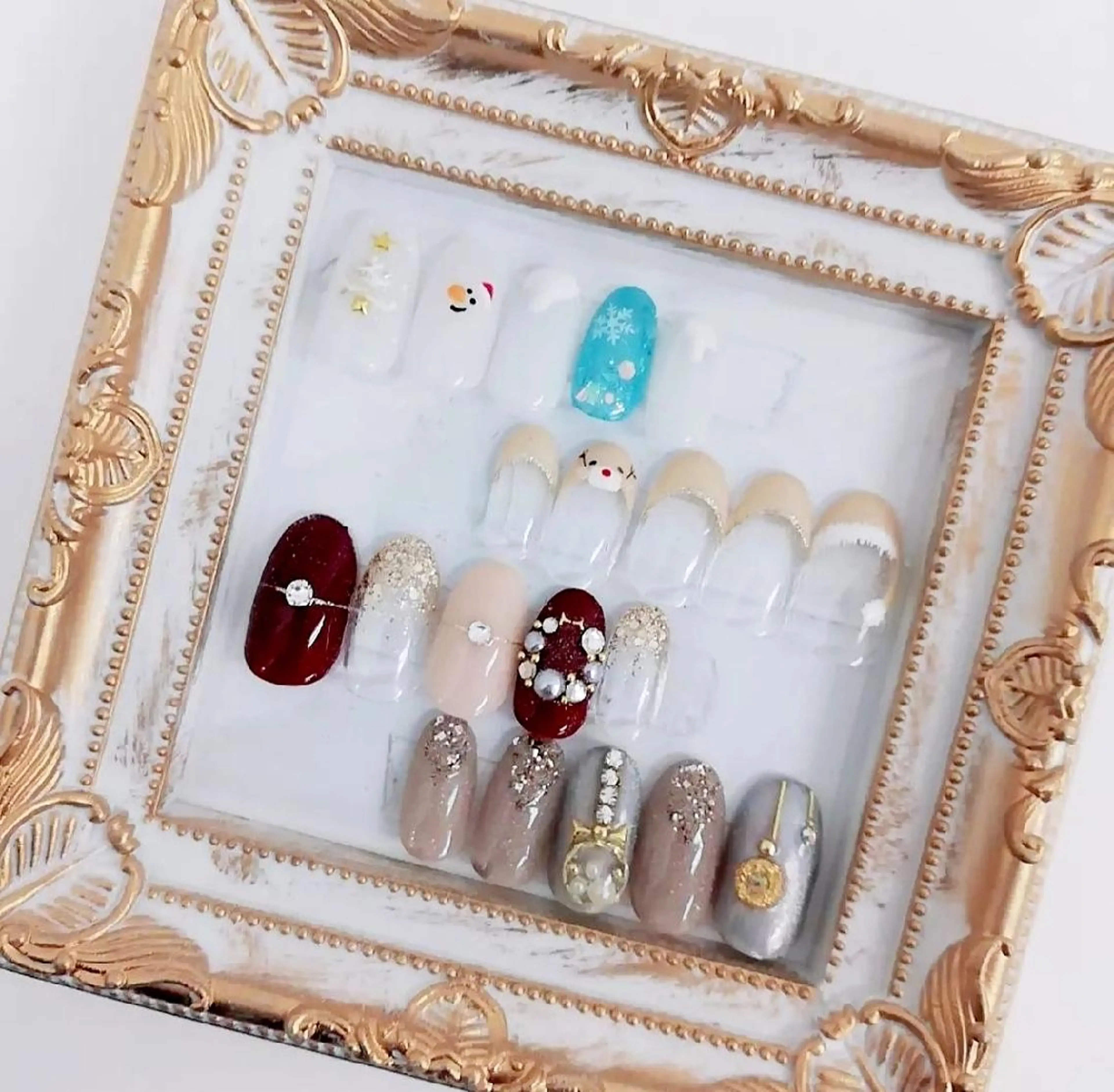 ネイル 冬ネイル クリスマス ラピートネイル 美佳のネイルデザイン