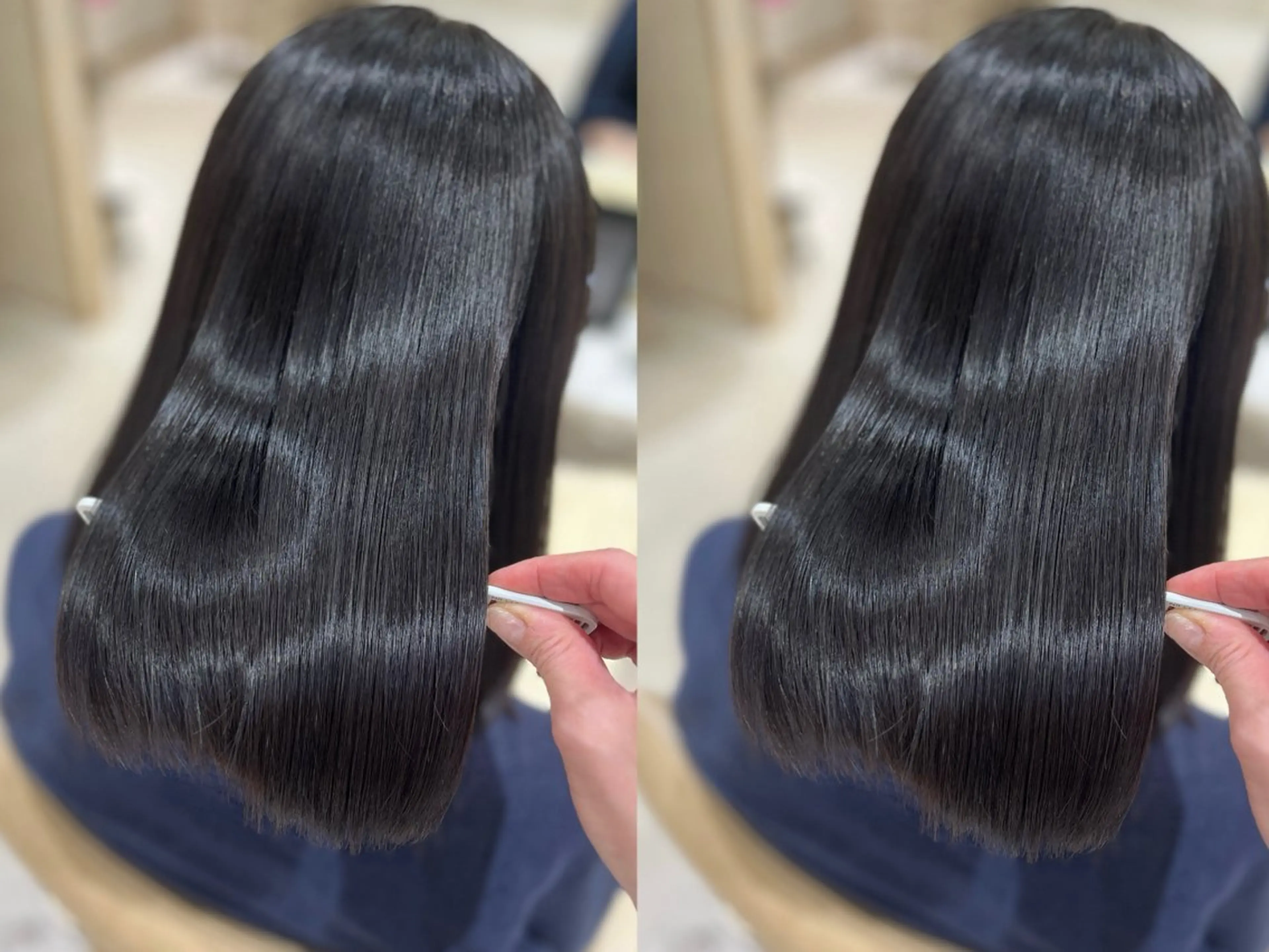 ミディアム カット 縮毛矯正 トリートメント Zina博多/ボブ 顔周りKEIKOのヘアスタイル