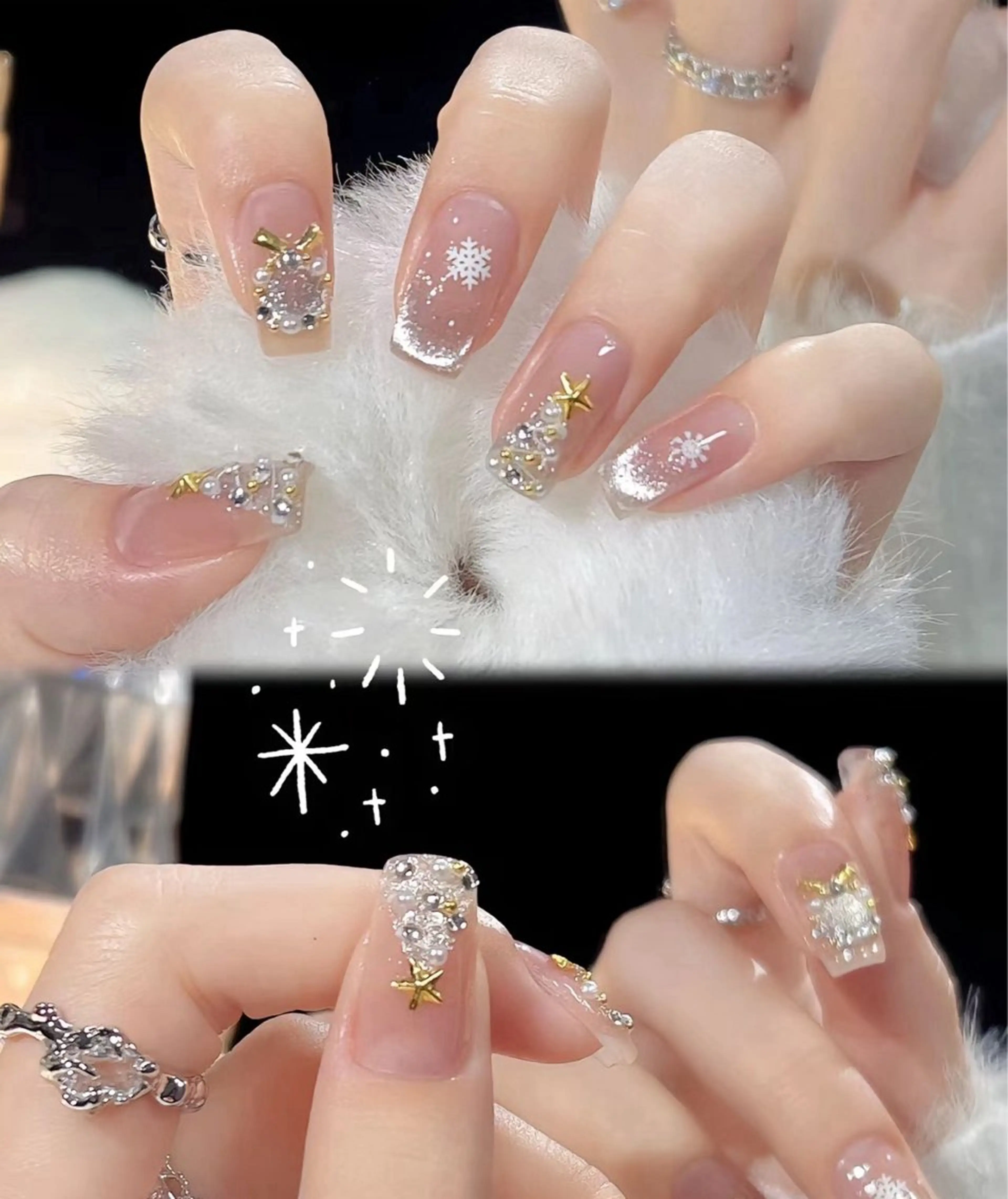 ネイル フットネイル フレンチネイル ジェルネイル ゴージャス ハート ハンドネイル MoonNail ユリ🌸のネイルデザイン