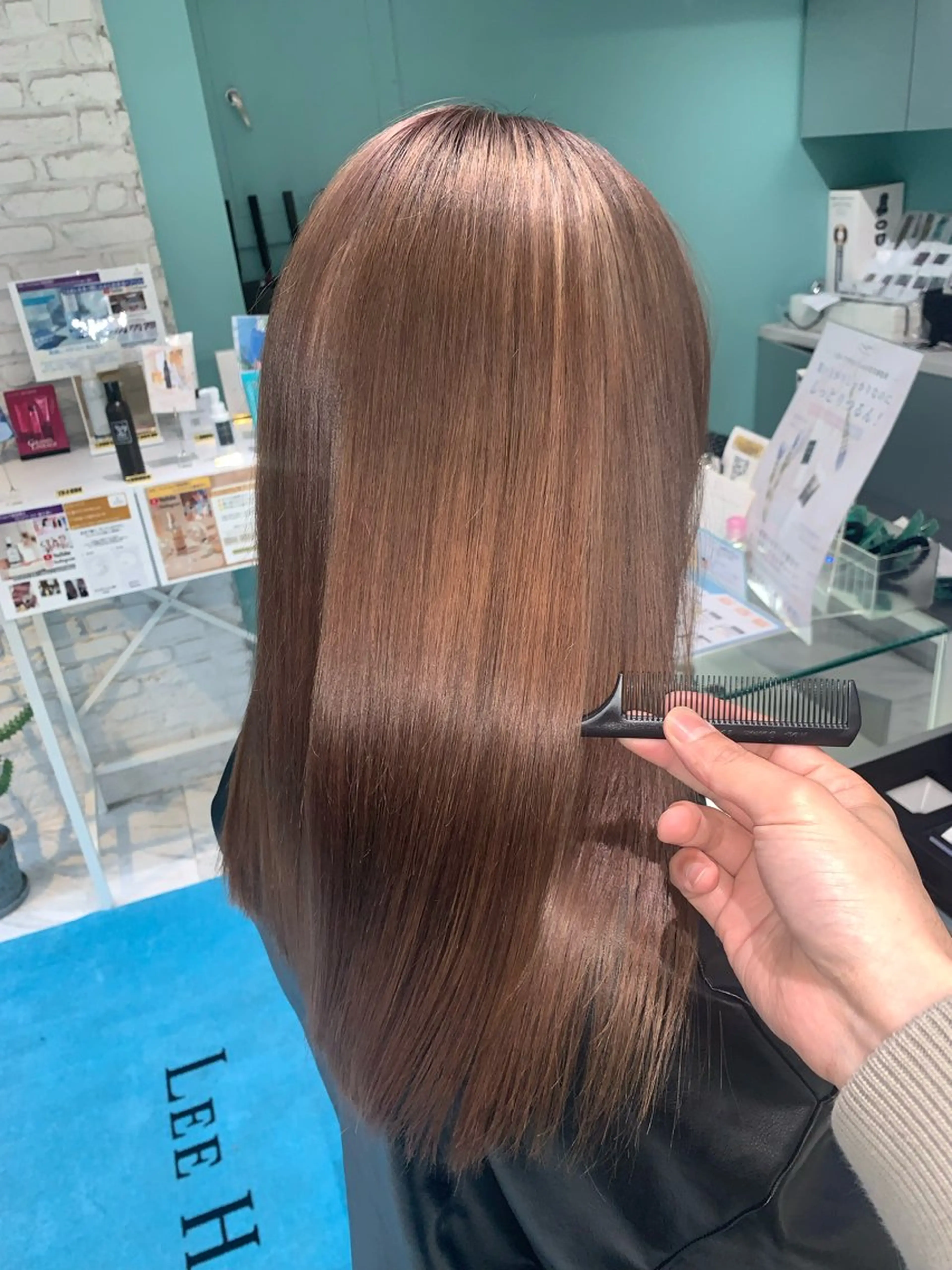 セミロング 髪質改善 トリートメント 髪質改善/縮毛矯正 心斎橋/池本有宏のヘアスタイル