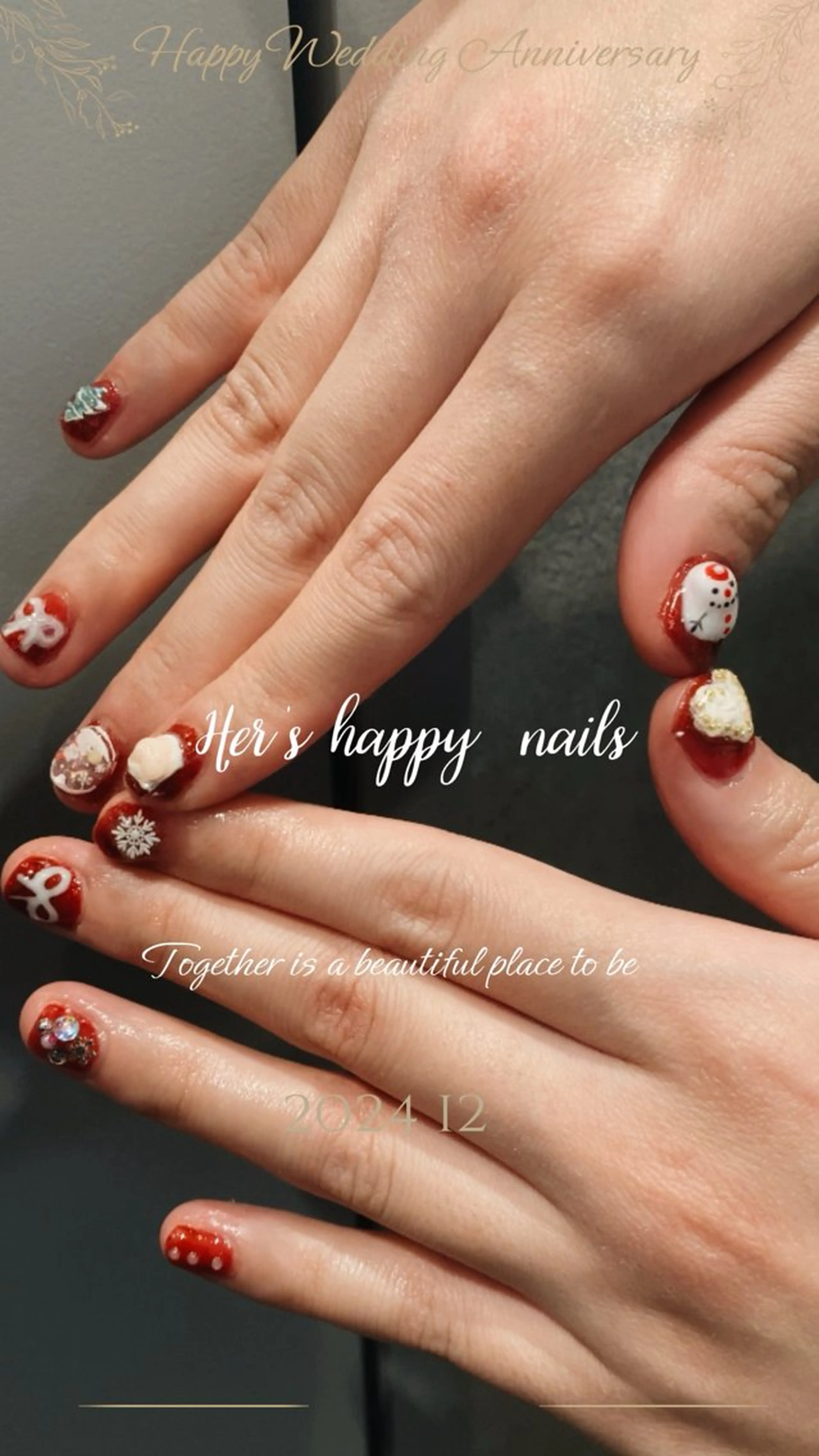 ネイル 冬ネイル クリスマス free hug Hiromiのネイルデザイン