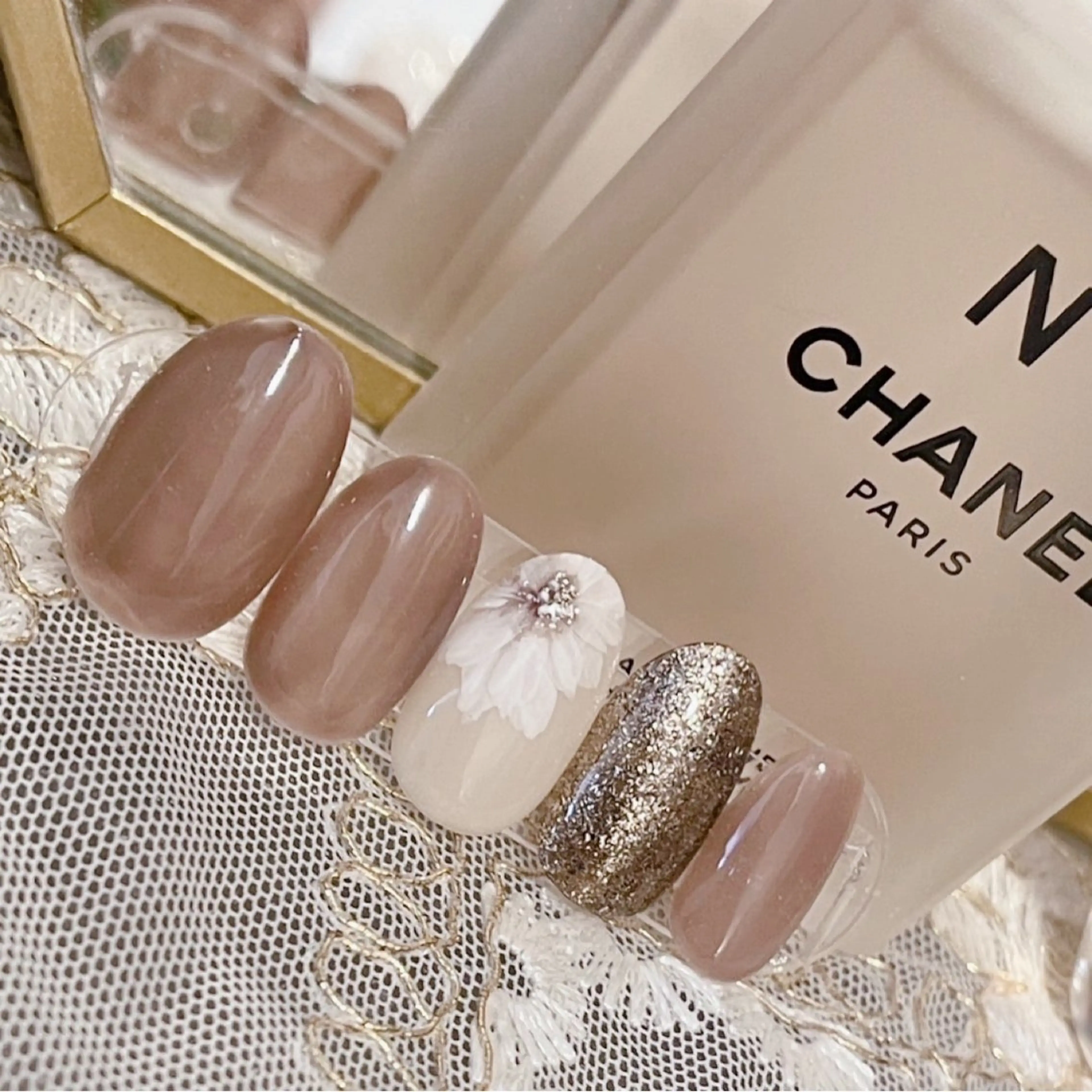 【オフなし】手描きフラワーネイル🌼 【2回目以降＋1,100円】の写真