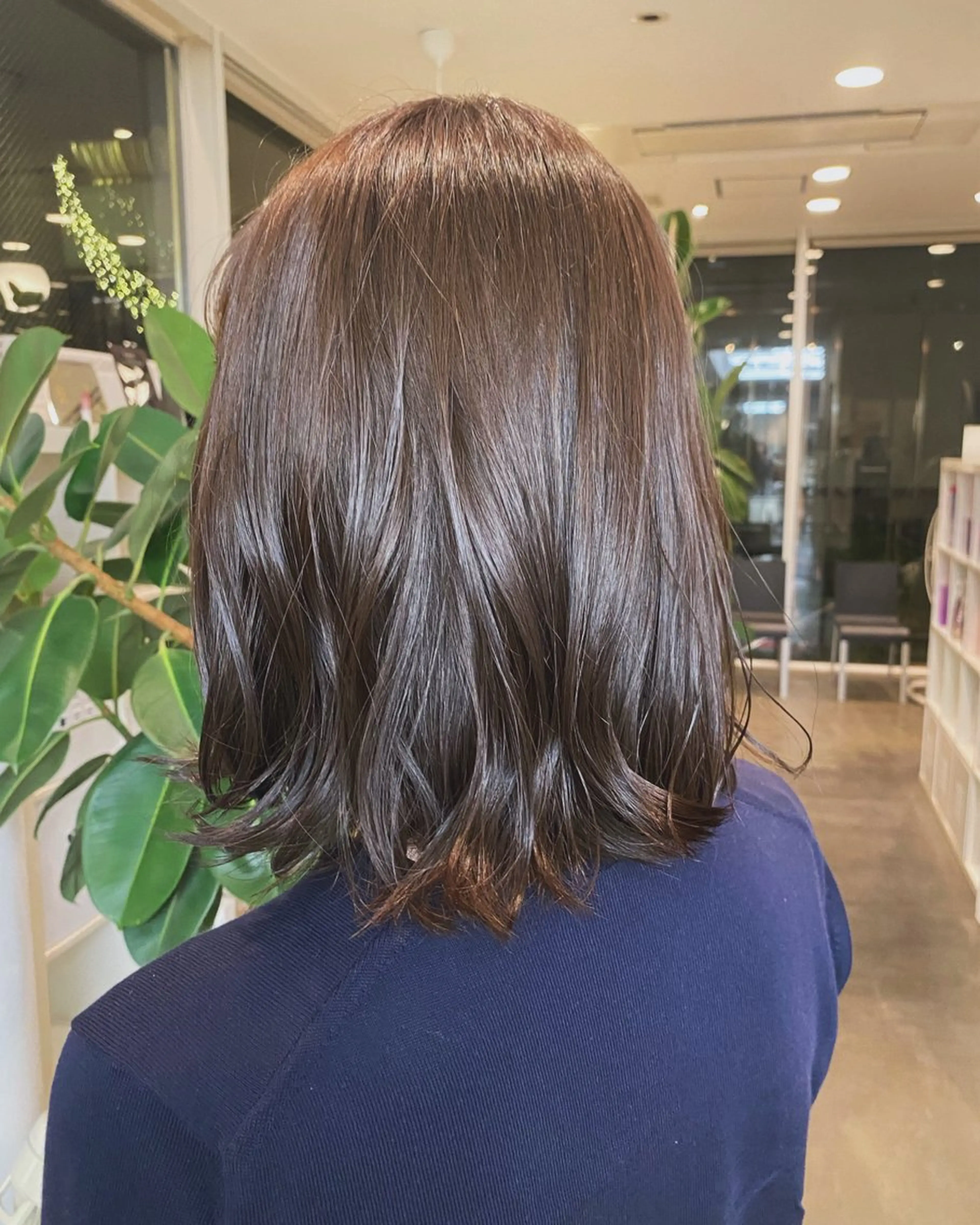 ミディアム カラー ベージュカラー オリーブベージュ DIFINOaoyama所属・🎧ayaka/ボブ /透明感カラー🩵のヘアスタイル