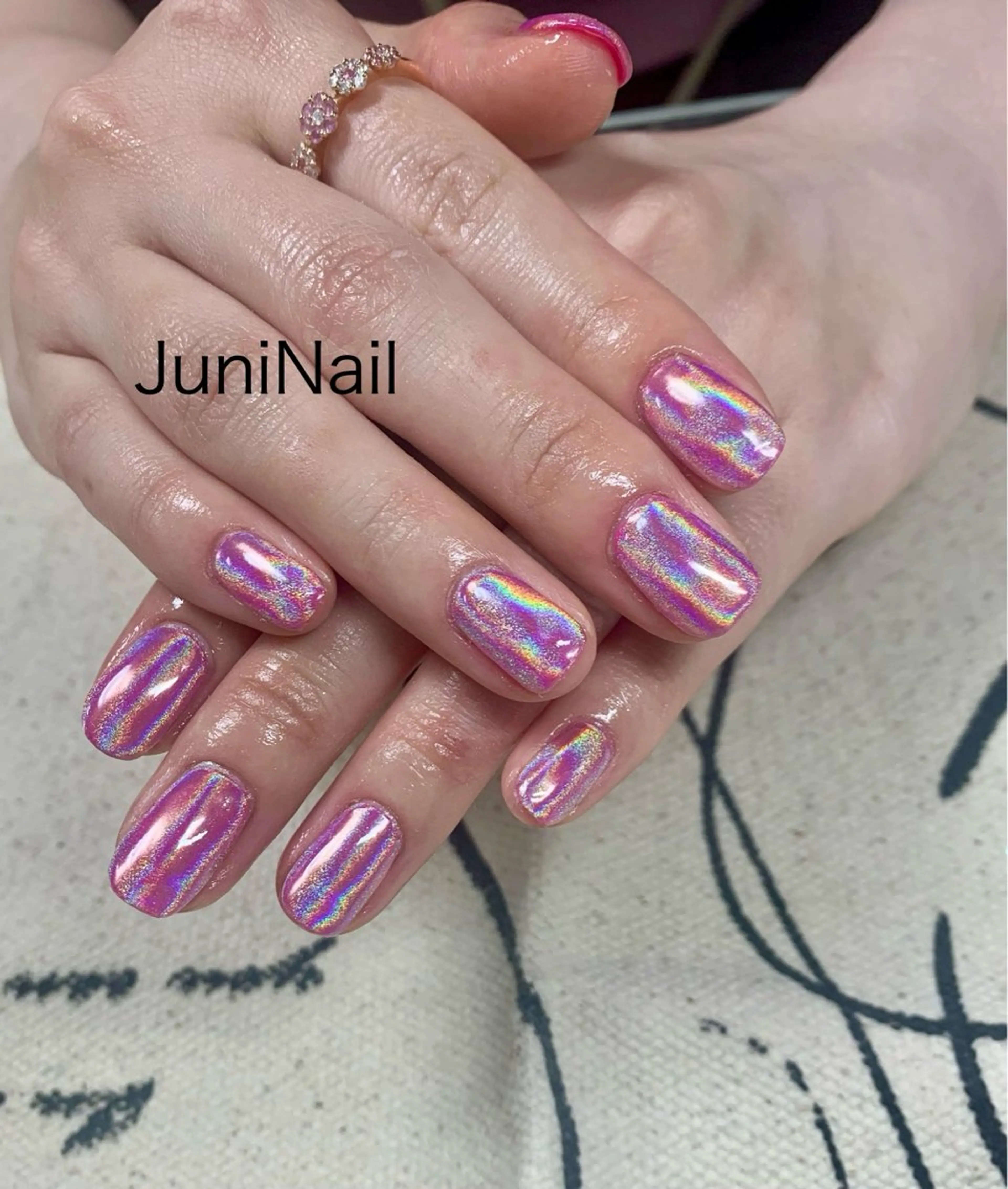 ネイル オーロラネイル クリアネイル 成人式 フラッシュネイル 氷ネイル・うるうるネイル ハンドネイル JuniNail 주니네일🇰🇷suのネイルデザイン