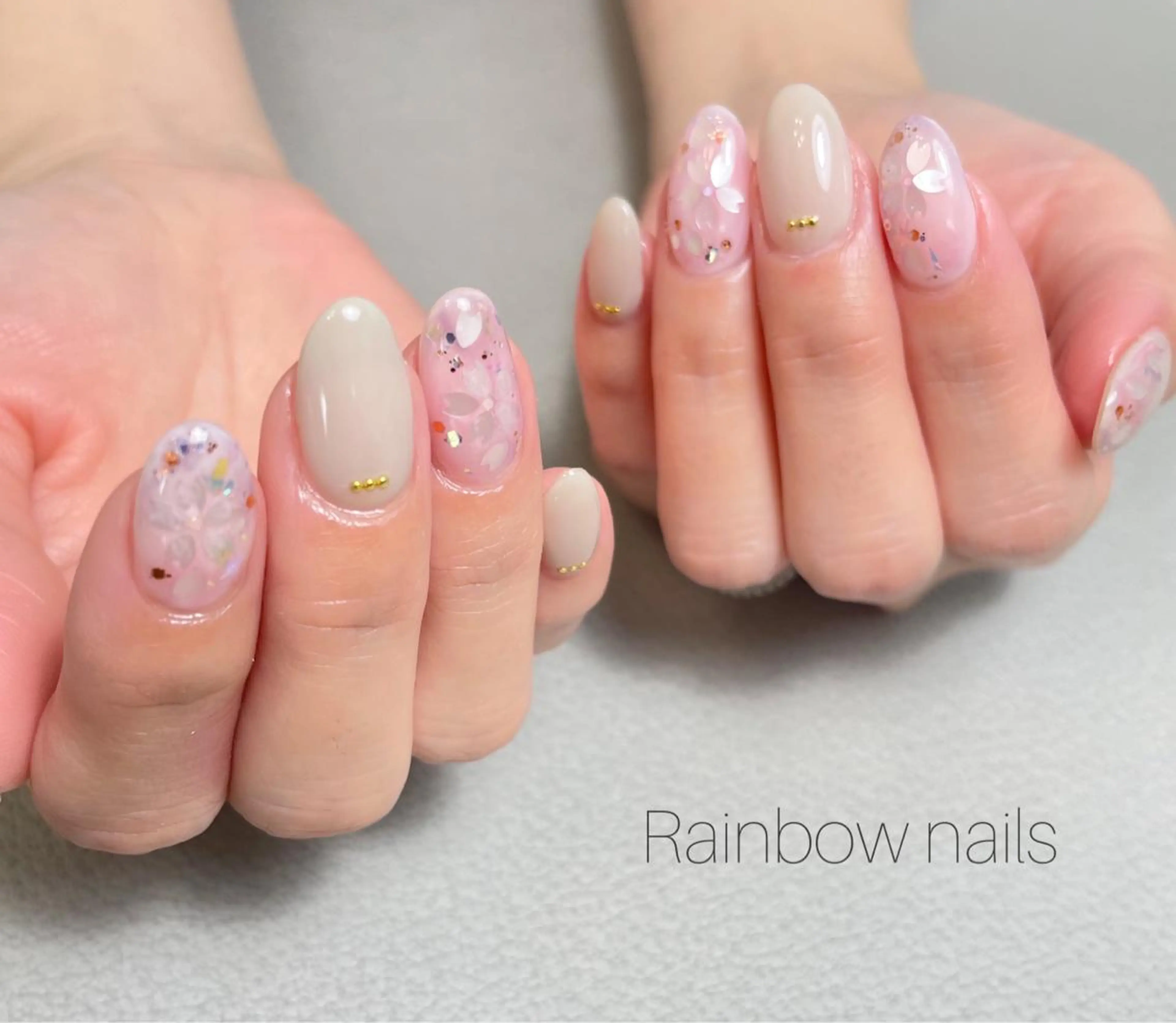 ネイル Rainbow nailsくろちゃんのネイルデザイン