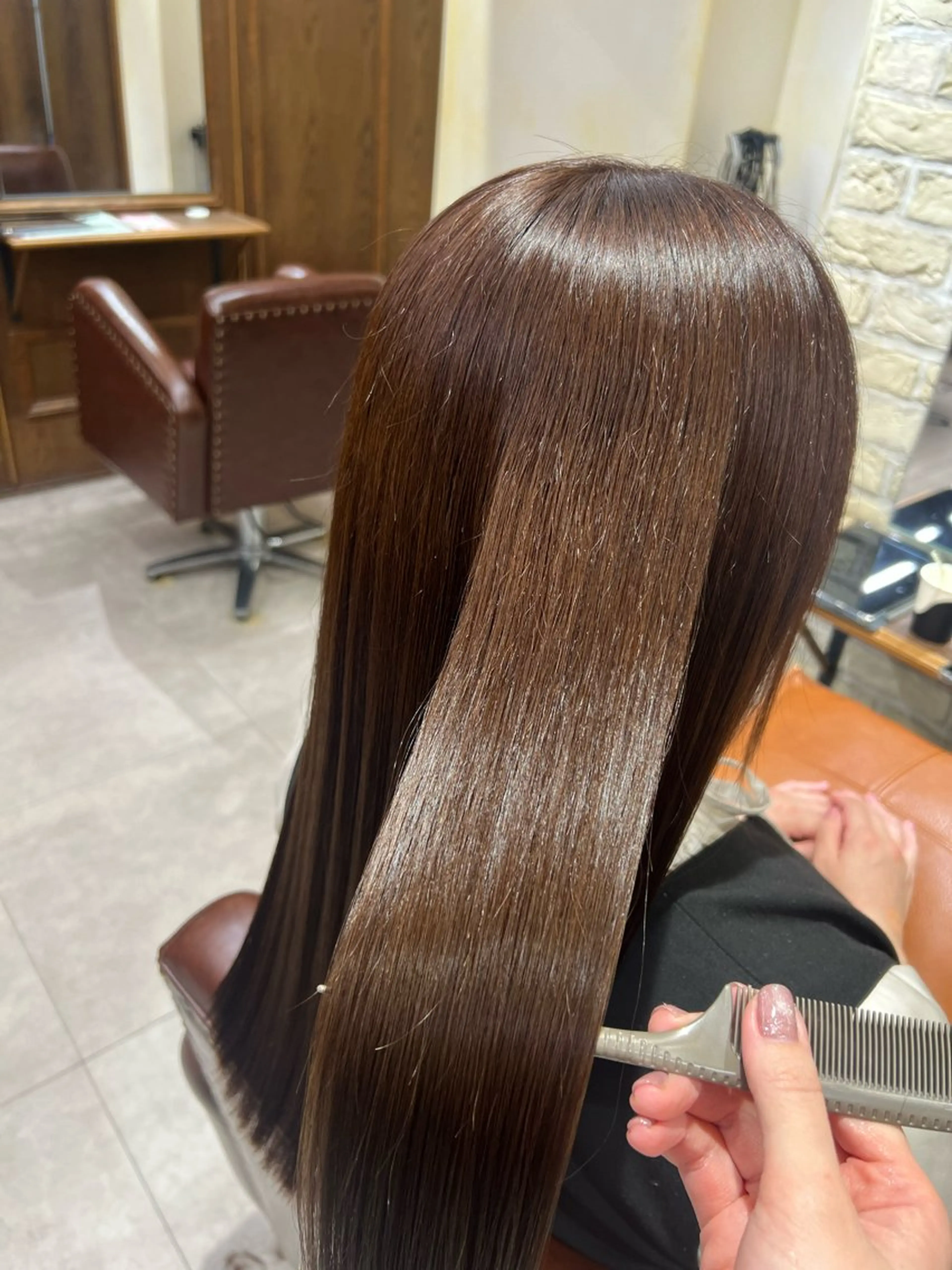 ロング 美髪矯正/艶髪 CLUTCH田中海琴のヘアスタイル