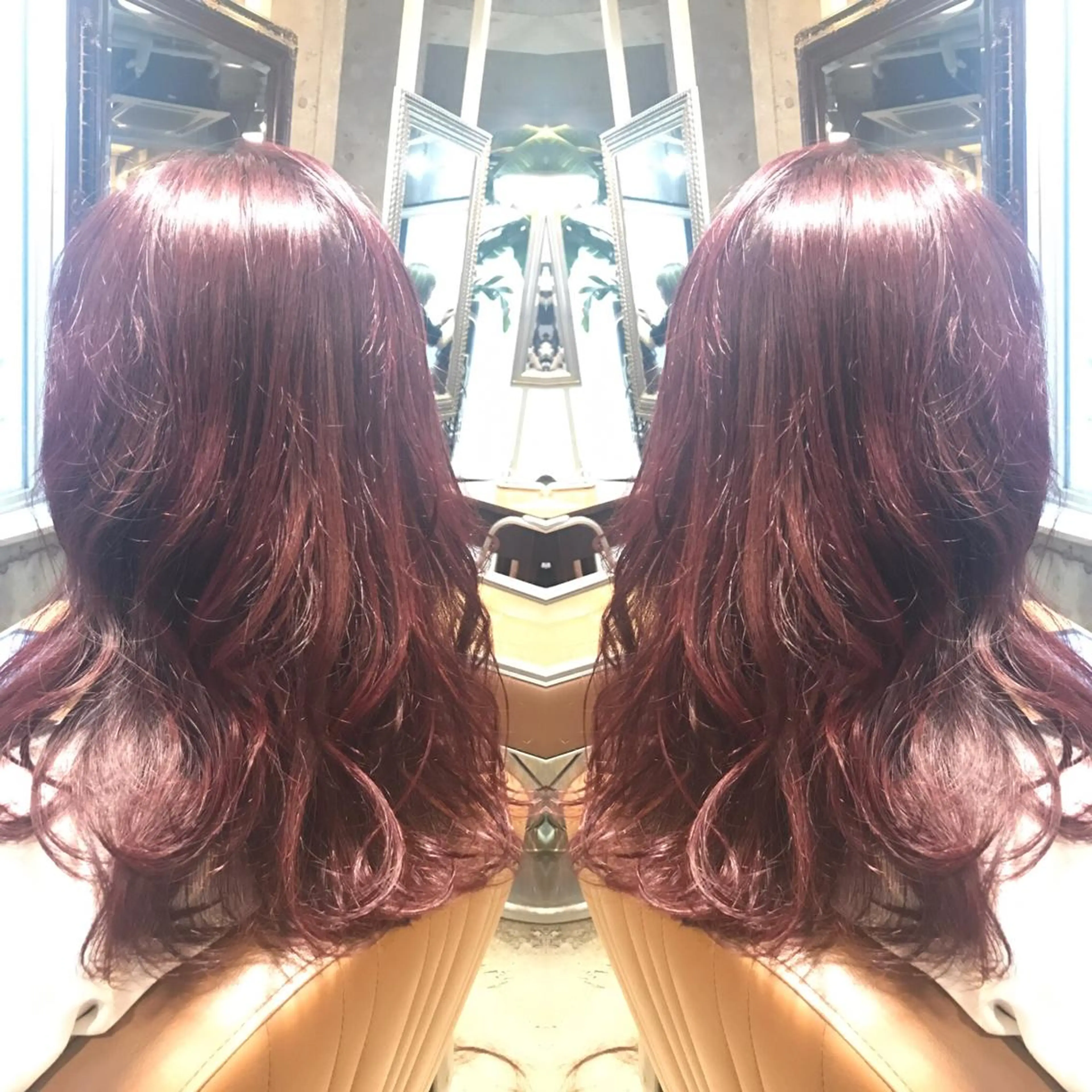 ミディアム カラー パーマ ヘアアレンジ メンズ キッズ ネイル マツエク・マツパ ダブルカラー ピンクカラー カラーマツエク ピンク サロンドミルク 原宿のヘアスタイル