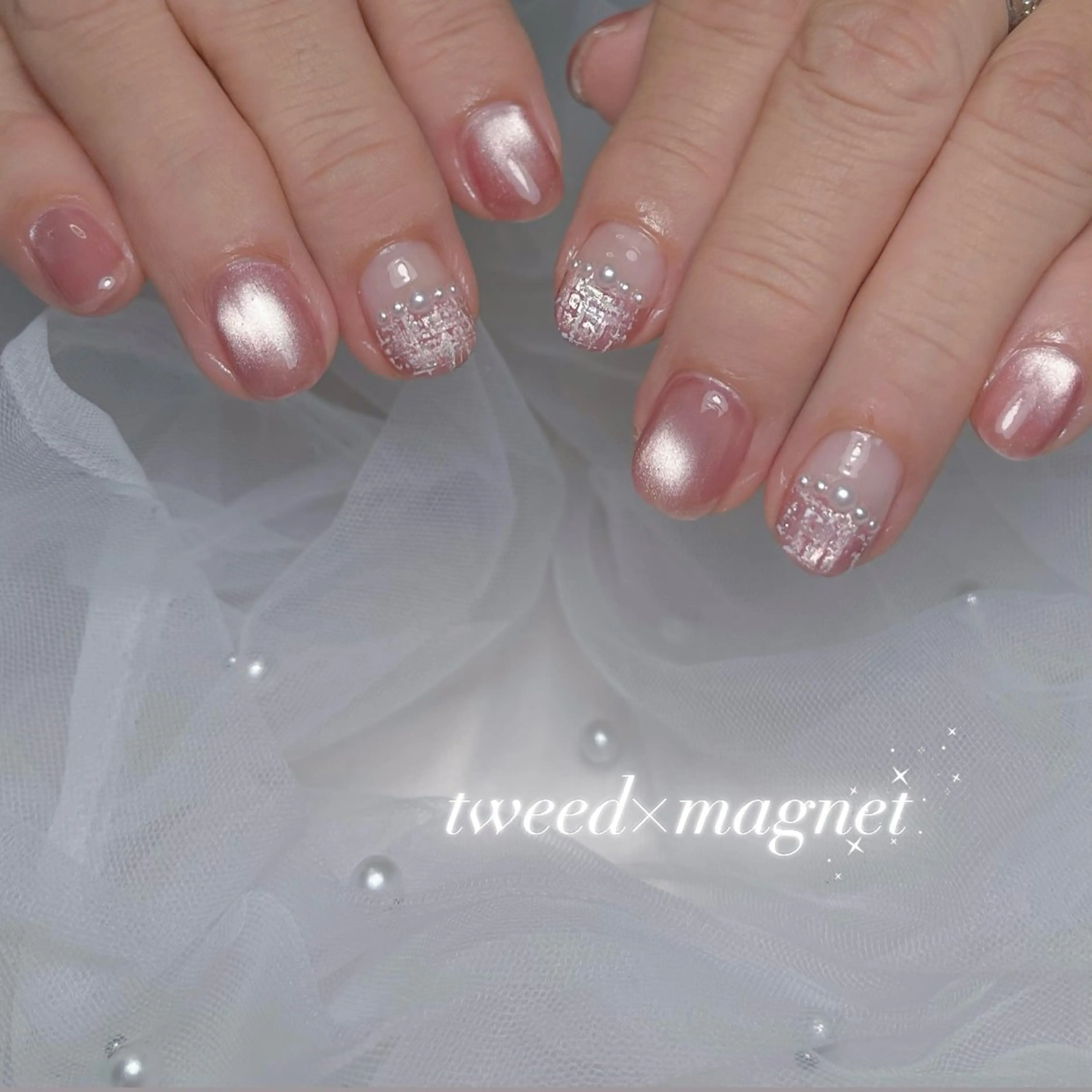 ネイル アートネイル 長さ出し ジェルネイル 韓国ネイル 持ち込み ハンドネイル RE SALONのネイルデザイン