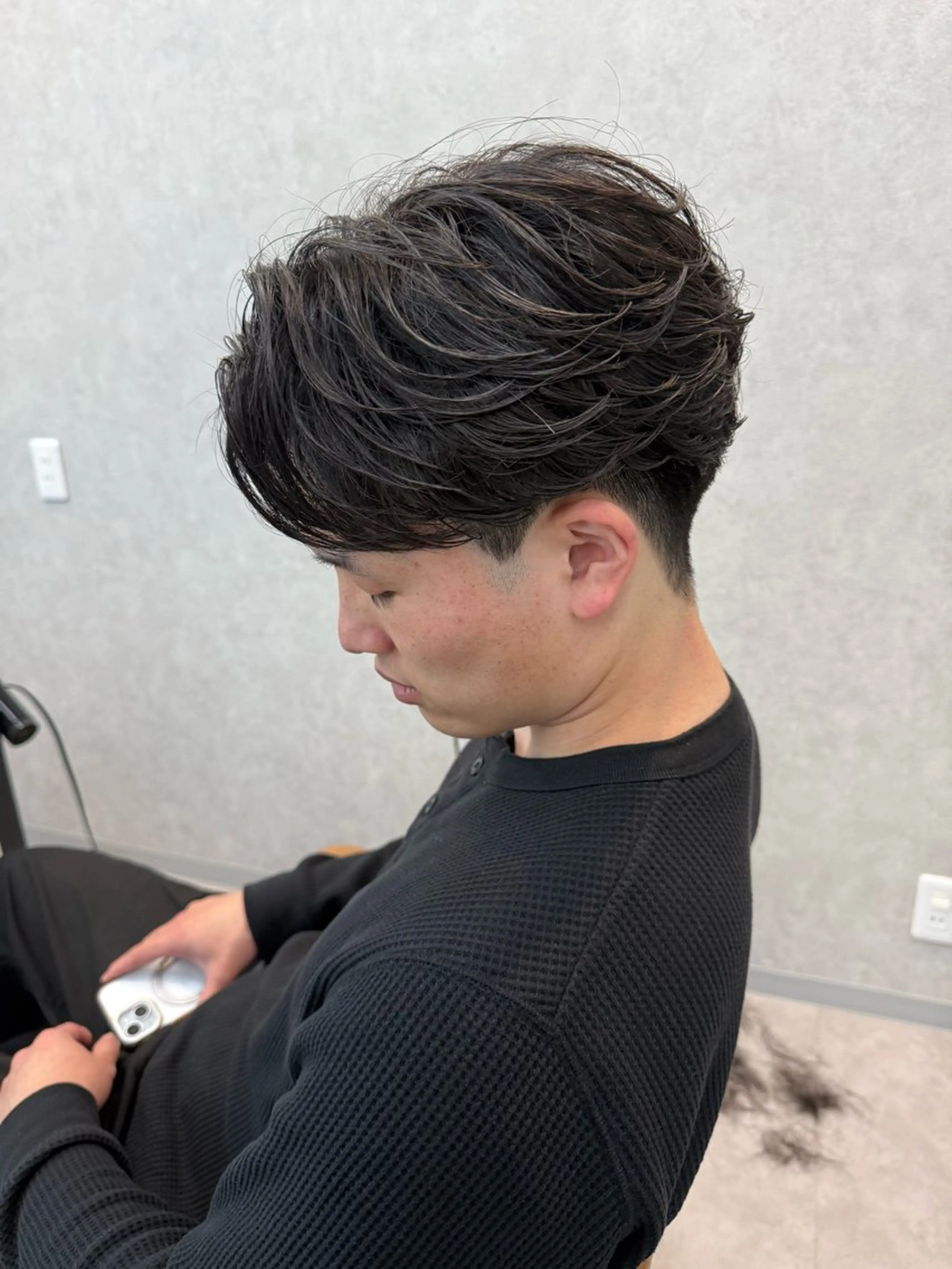 ミディアム メンズ 縮毛矯正 カット 縮毛矯正 メンズパーマ職人/ 天神/tatsukiのヘアスタイル