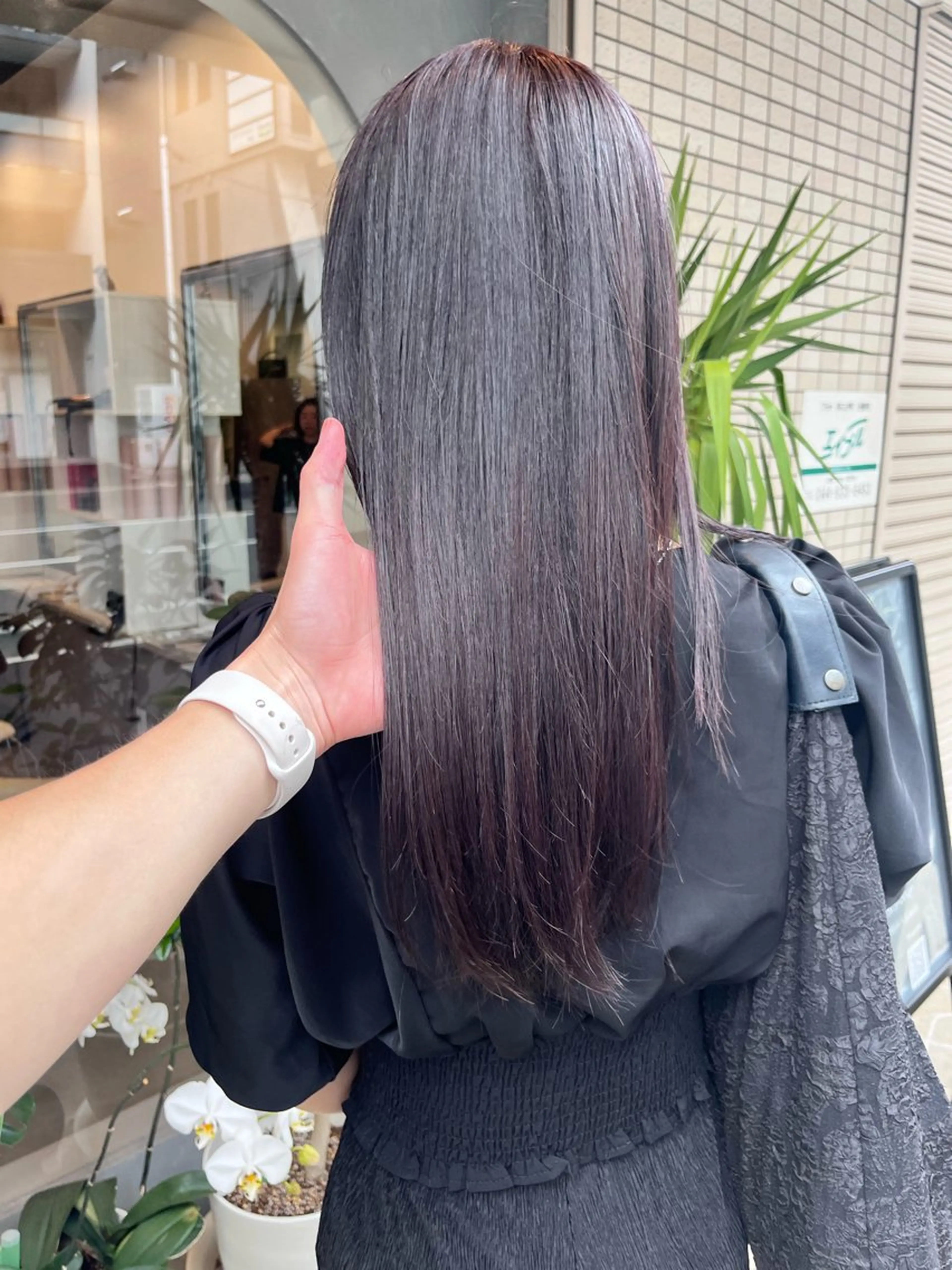 ロング カラー ピンクカラー 髪質改善 カット ヘアカラー トリートメント dogstar小林諒 パーマ/レイヤーのヘアスタイル