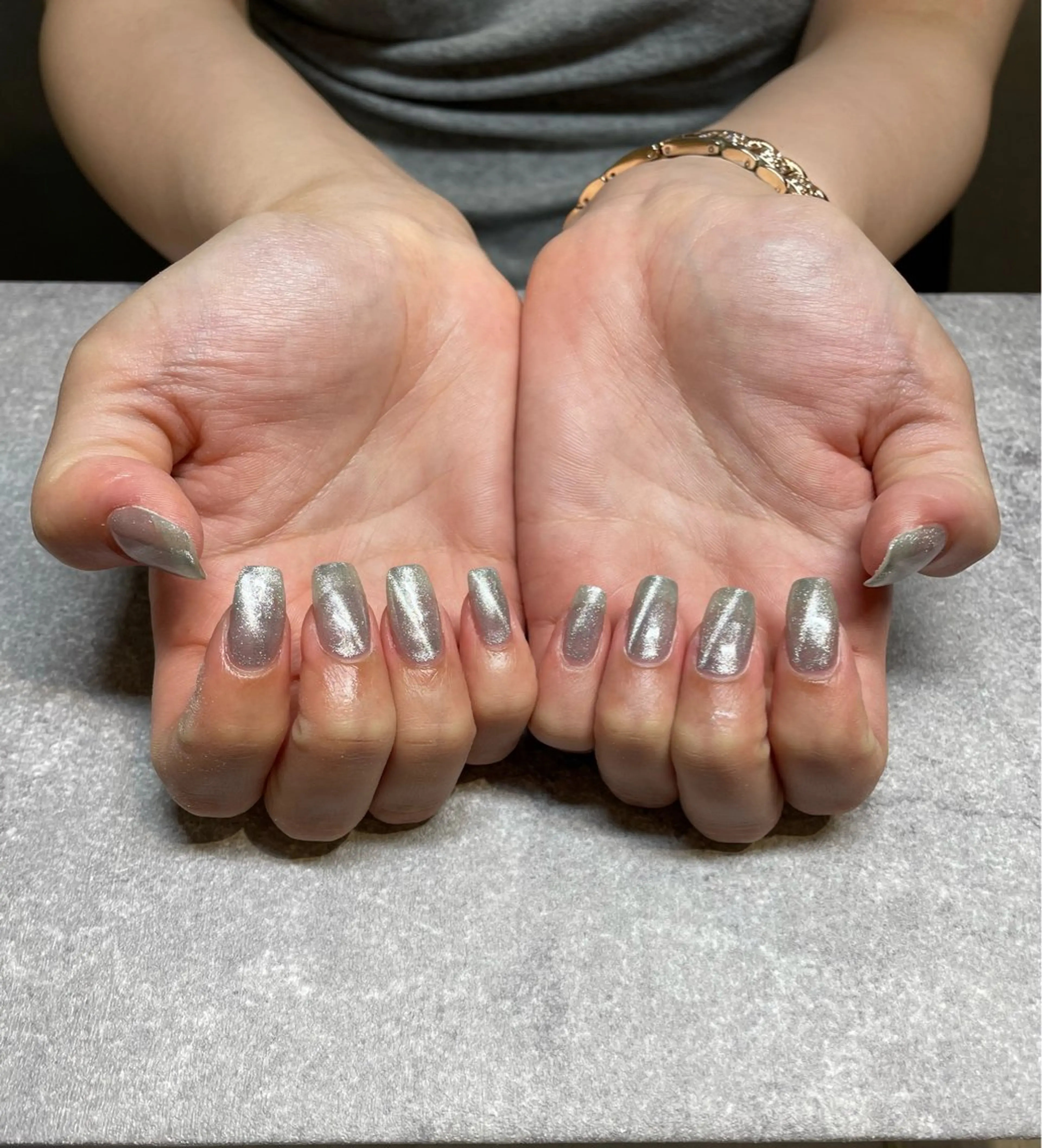 ネイル 水色 マグネットネイル 土居 香帆のネイルデザイン