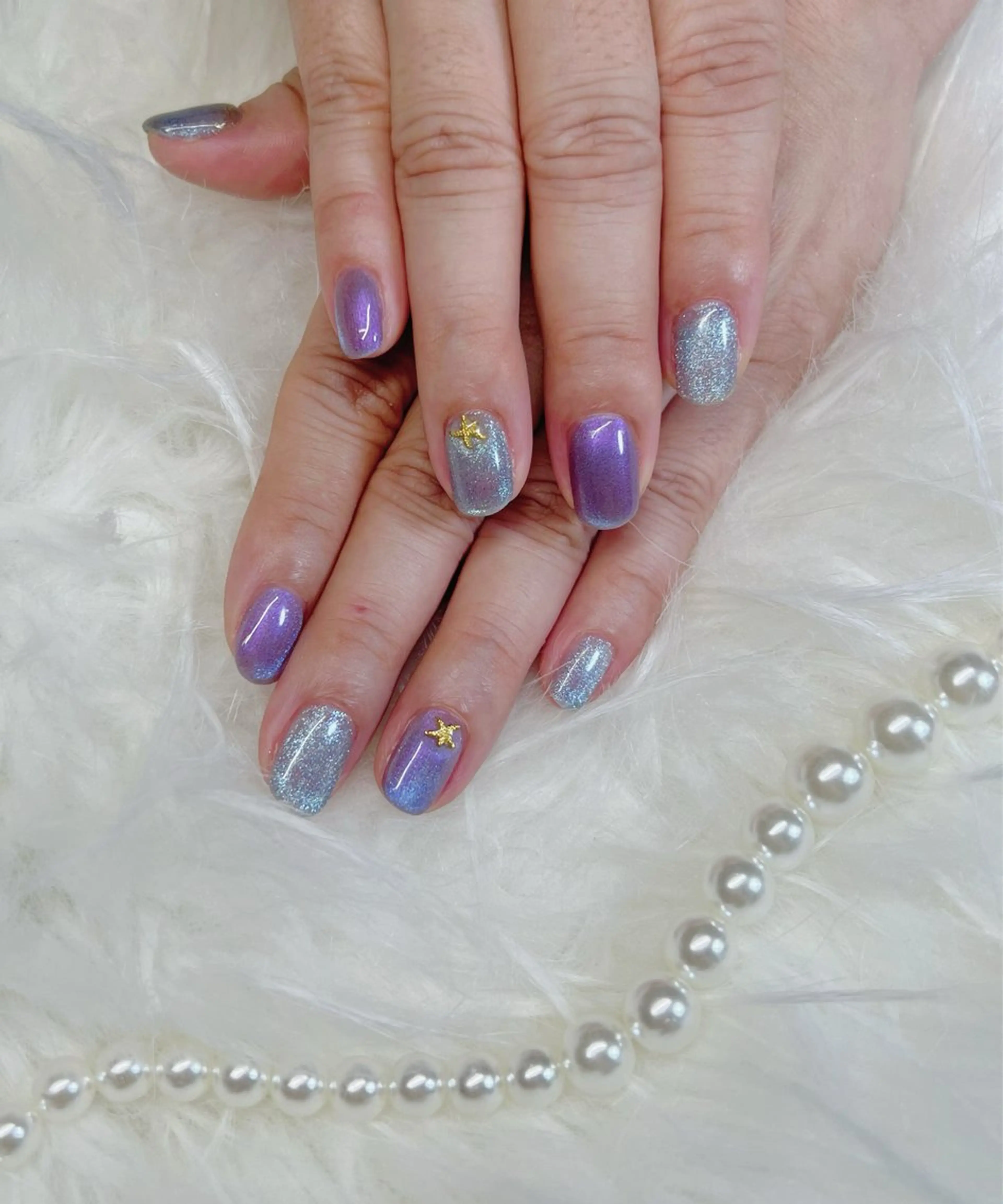 ネイル クリアネイル 氷ネイル・うるうるネイル マグネットネイル ハンドネイル 🫧NAIL Leone🫧のネイルデザイン