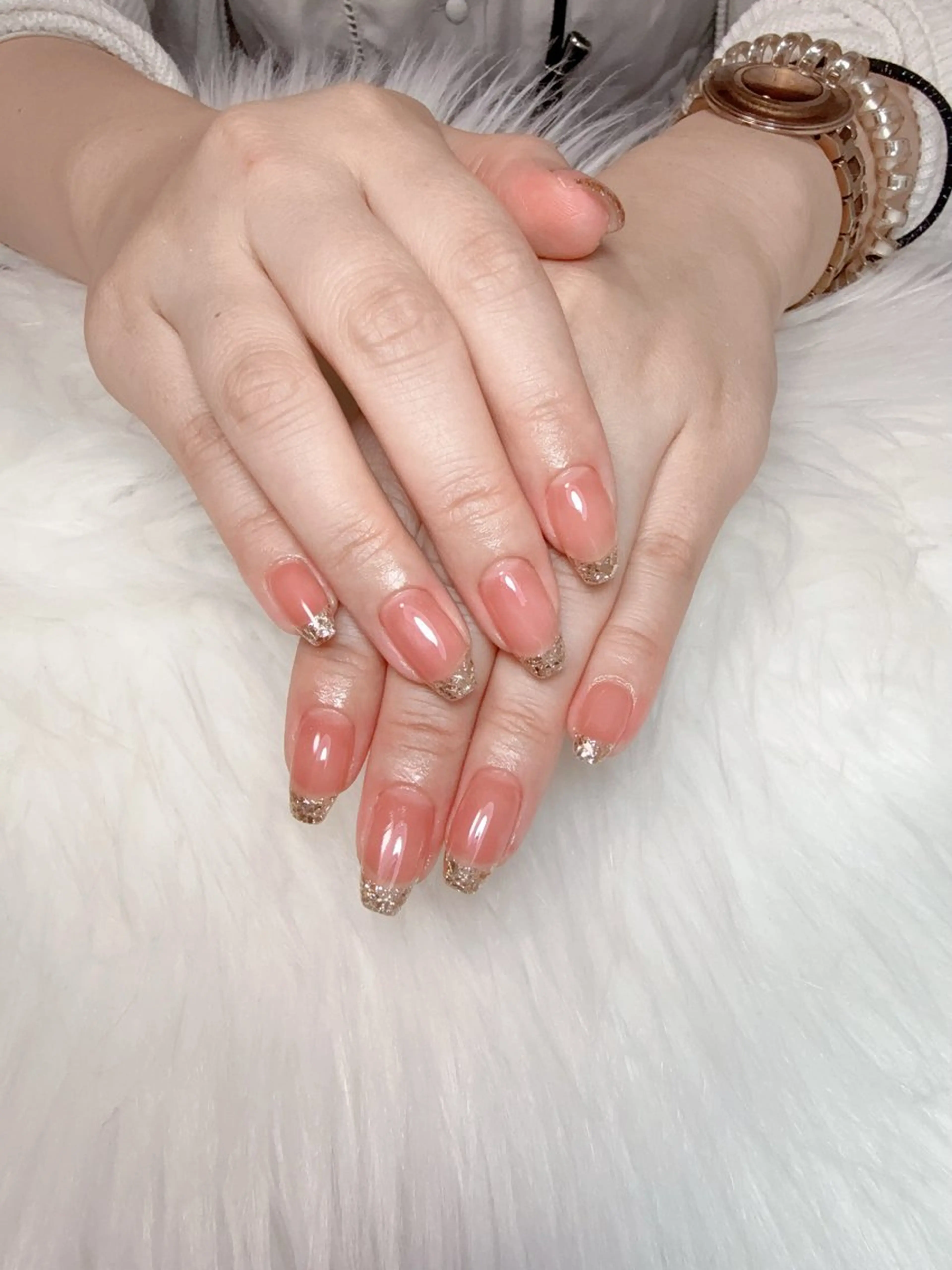 ネイル フレンチネイル ガラスフレンチ 西野 カナのネイルデザイン