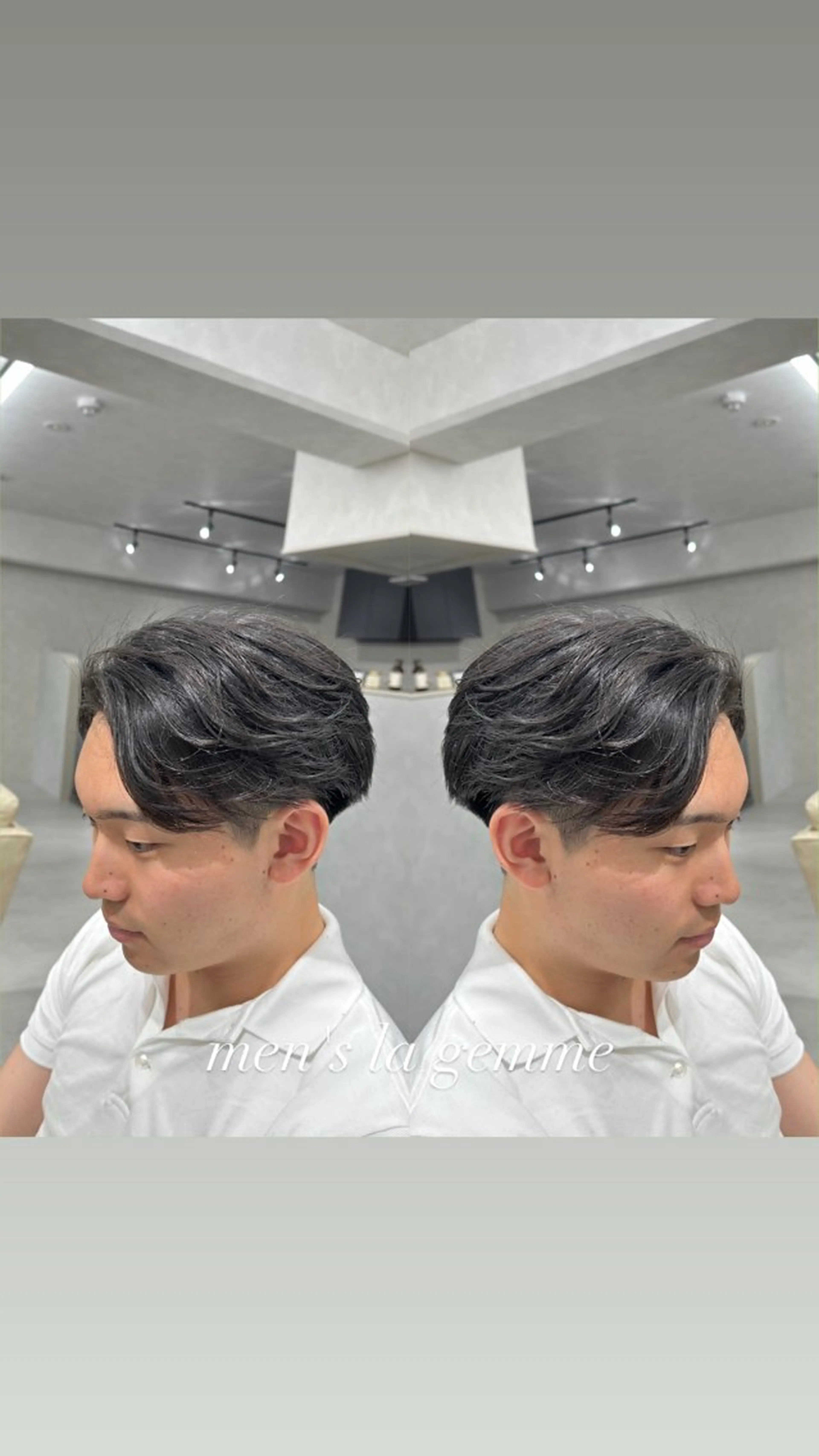 ショート メンズ センターパート 似合わせカット カット ヘッドスパ 💎メンズパーマ特化 🥇メンズのプロのヘアスタイル