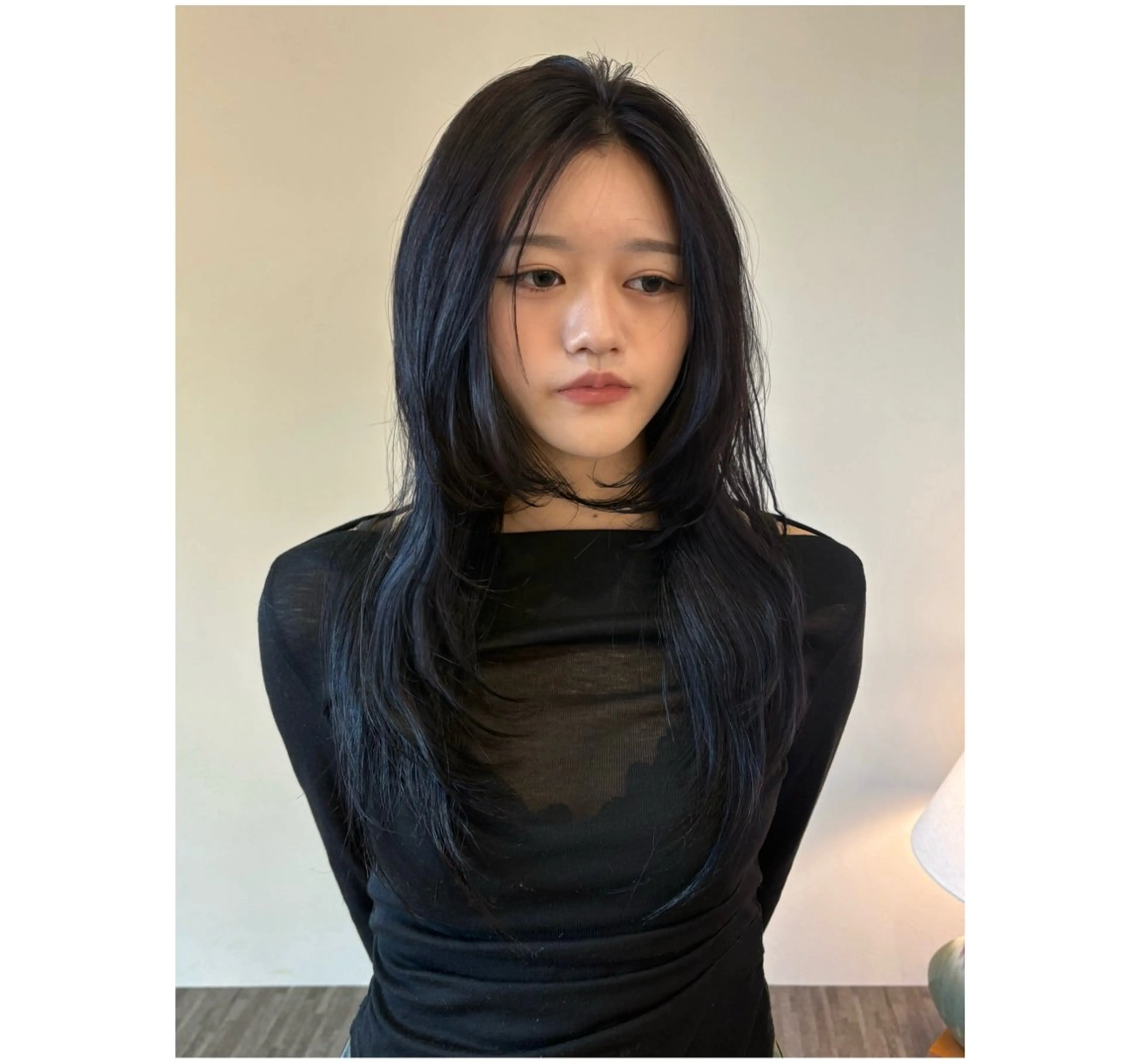 ロング 韓国レイヤー/透明感 ♡YUUNAのヘアスタイル