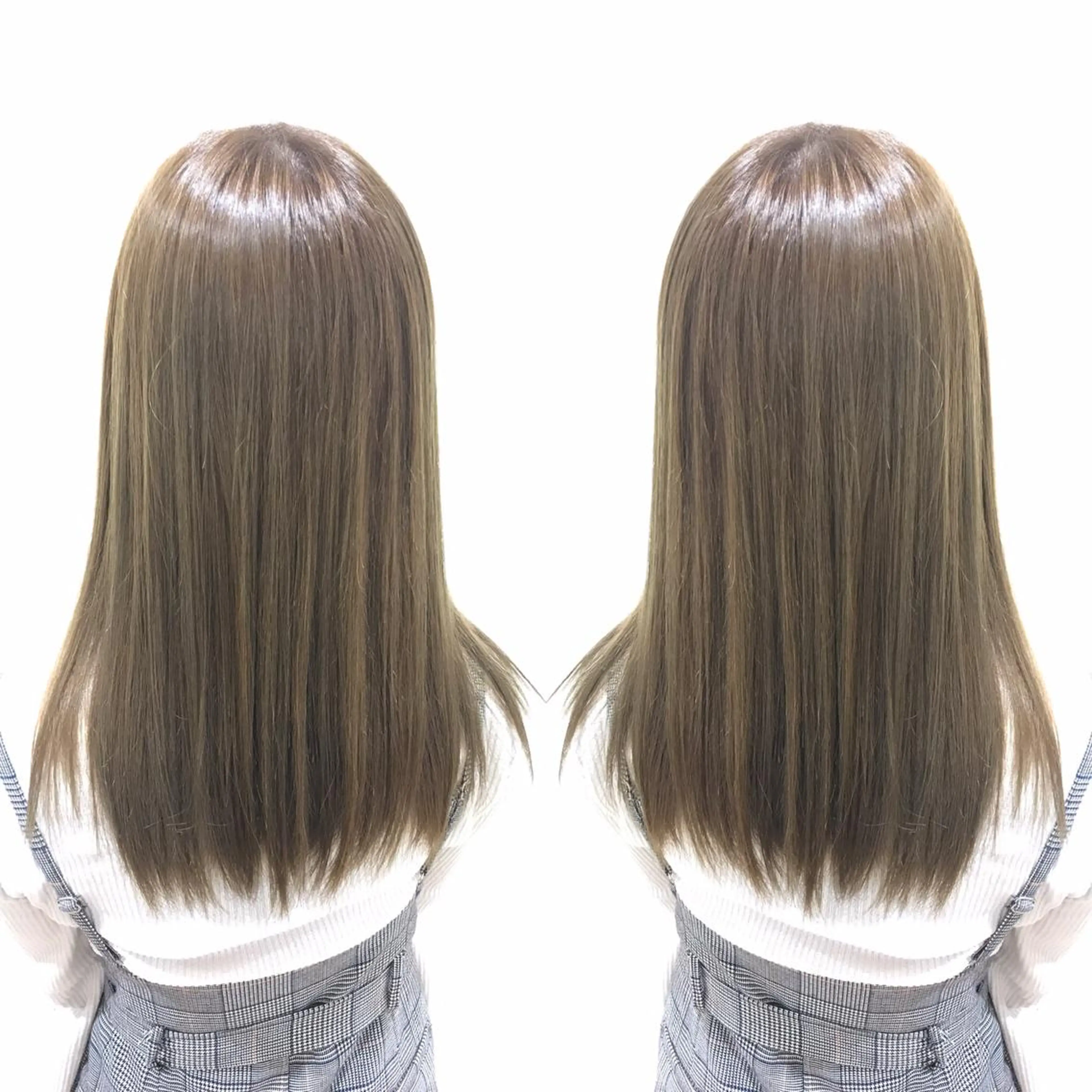 ロング カラー 金沢 広美のヘアスタイル
