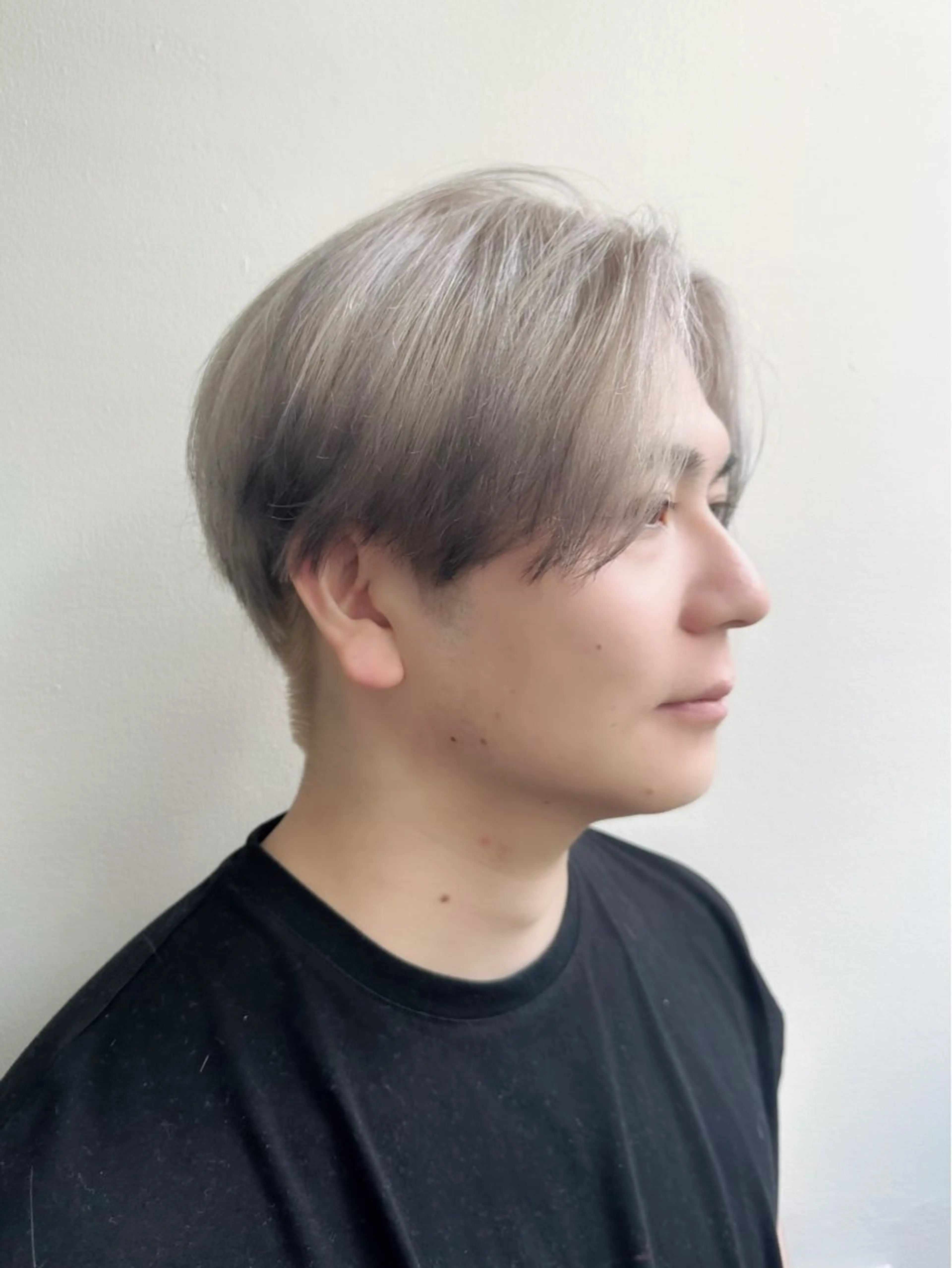 ショート カラー 黒髪 ブリーチ ダブルカラー シルバー ヘアカラー 銀座透け感大人カラー 🌴フルカワのヘアスタイル