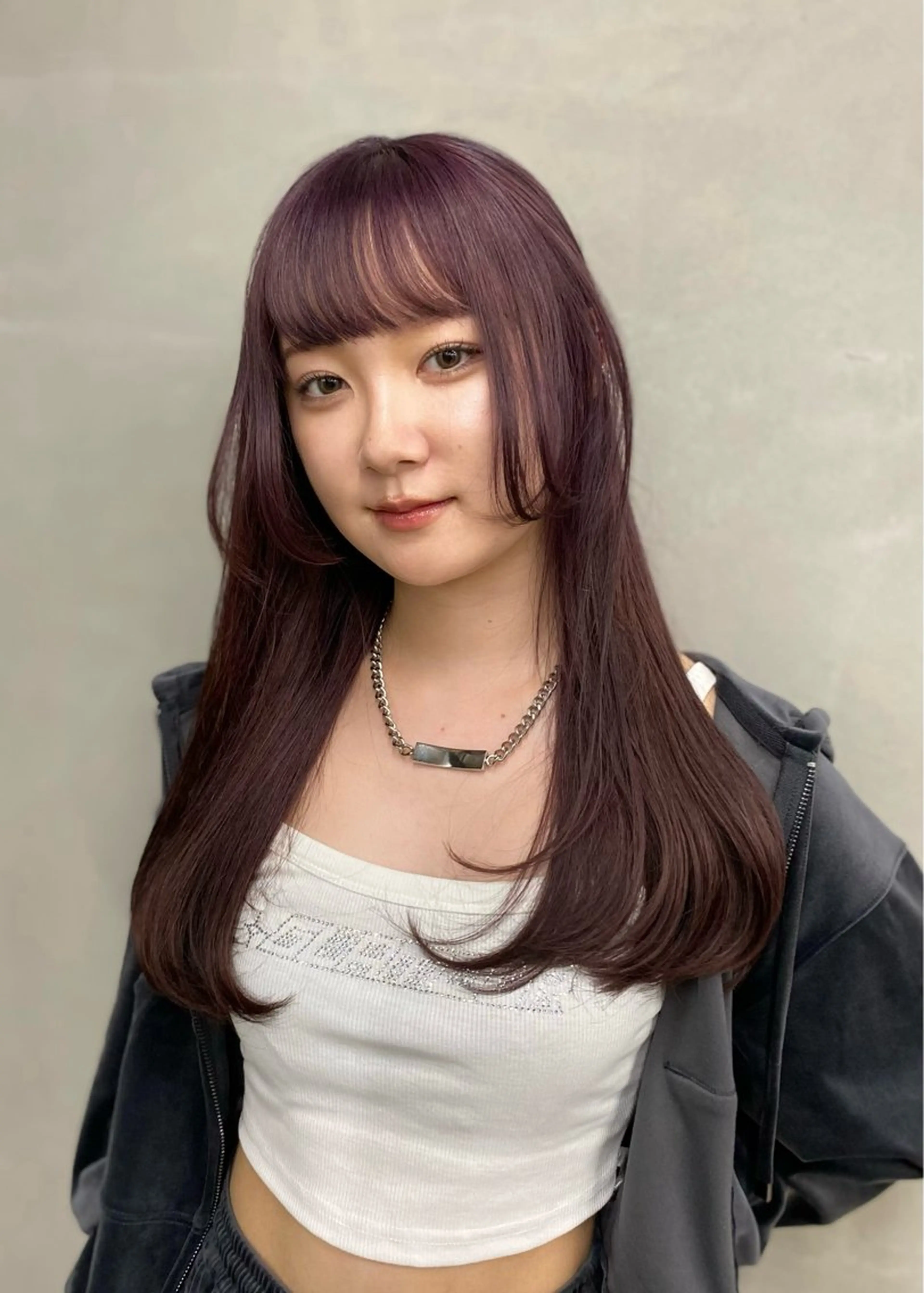 ミディアム カラー ヘアアレンジ ブラウンカラー 顔周りカット カット ヘアカラー トリートメント mina 🌷のヘアスタイル