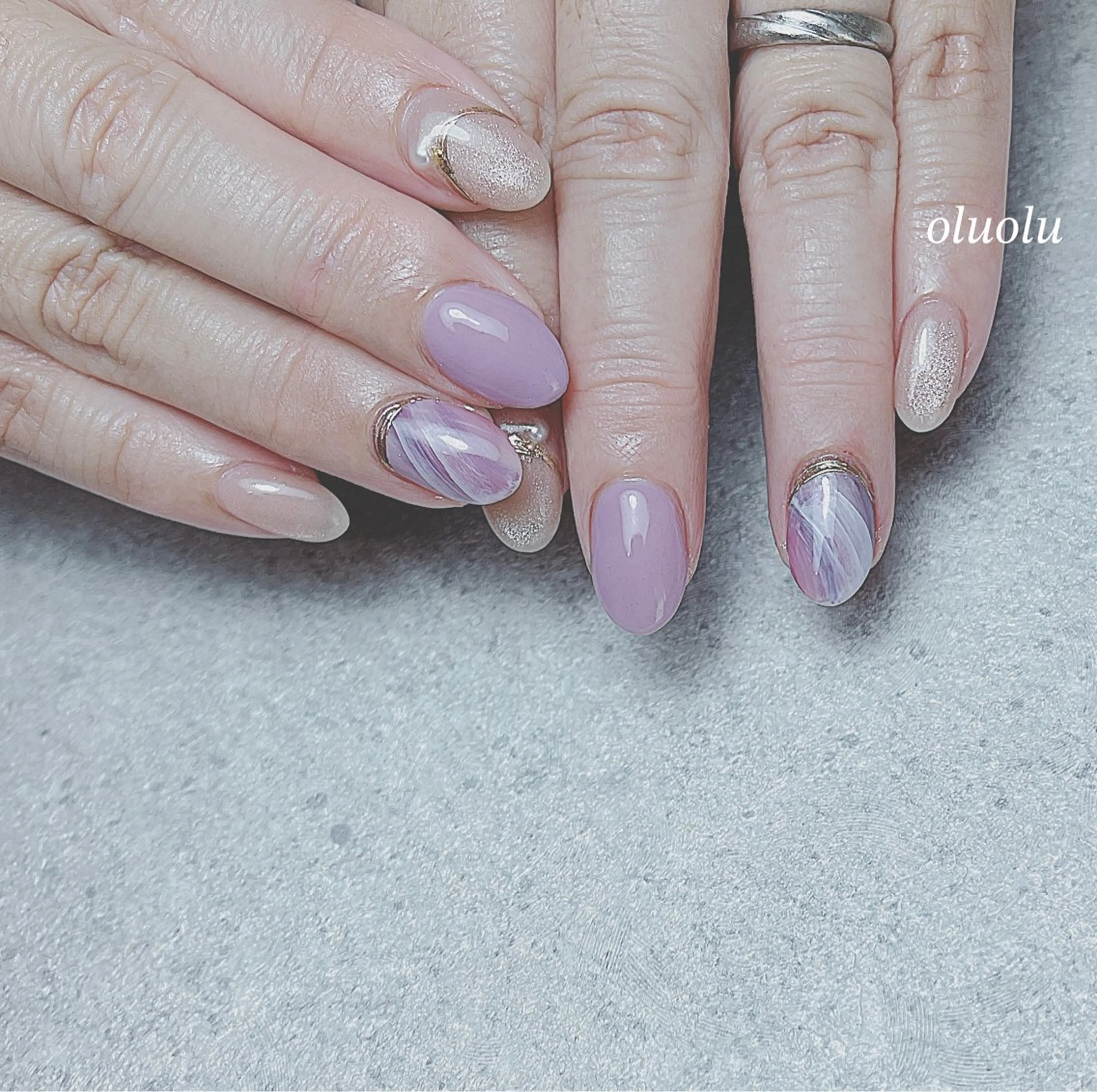 ネイル アートネイル フットネイル マグネットネイル ミラーネイル ニュアンスネイル ハンドネイル 大村 紬華のネイルデザイン