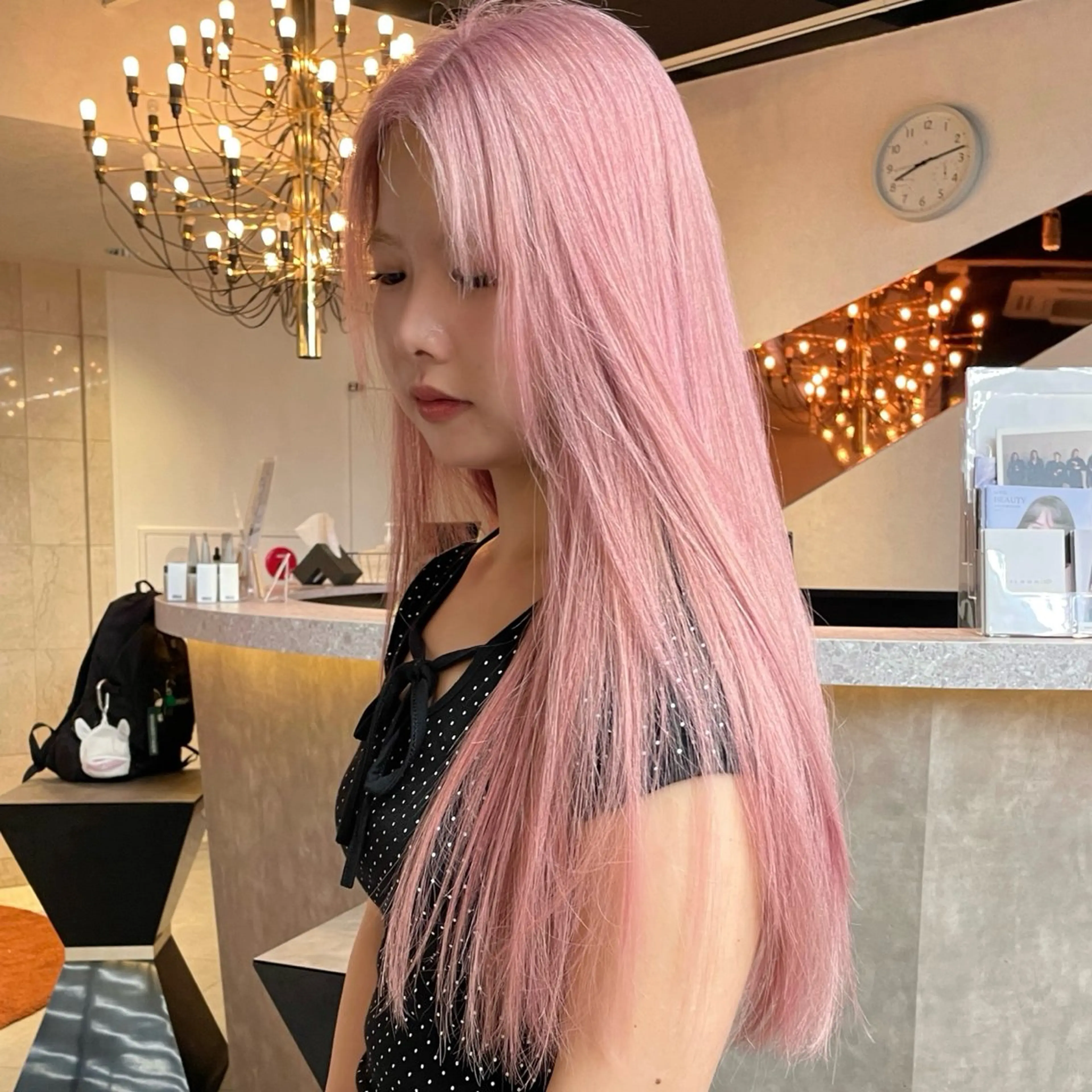 ロング カラー カット ヘアカラー トリートメント 透明感/ベージュ/ 艶髪/ボブ🫧門脇由のヘアスタイル