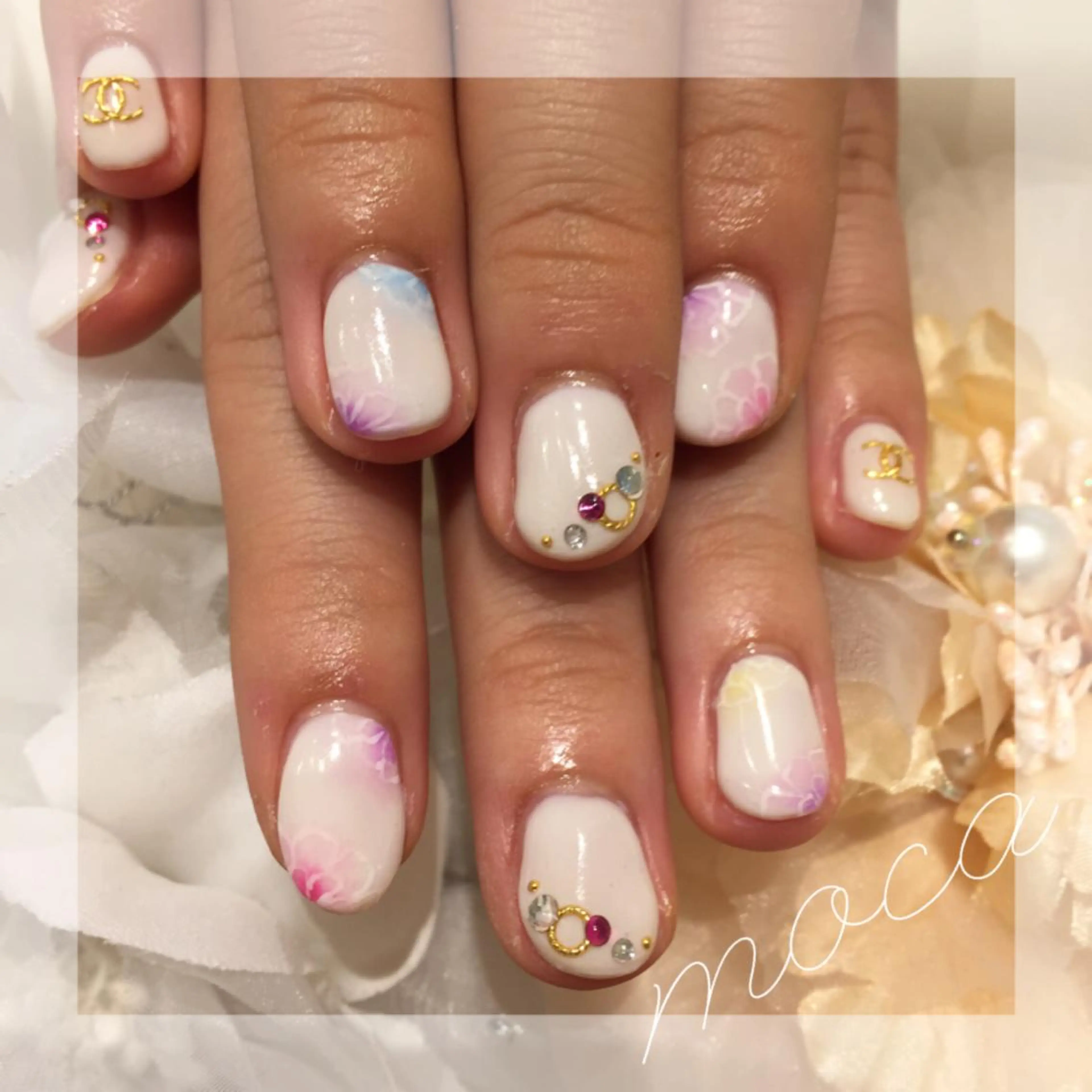 ネイル 成人式 鈴木 ゆいのネイルデザイン