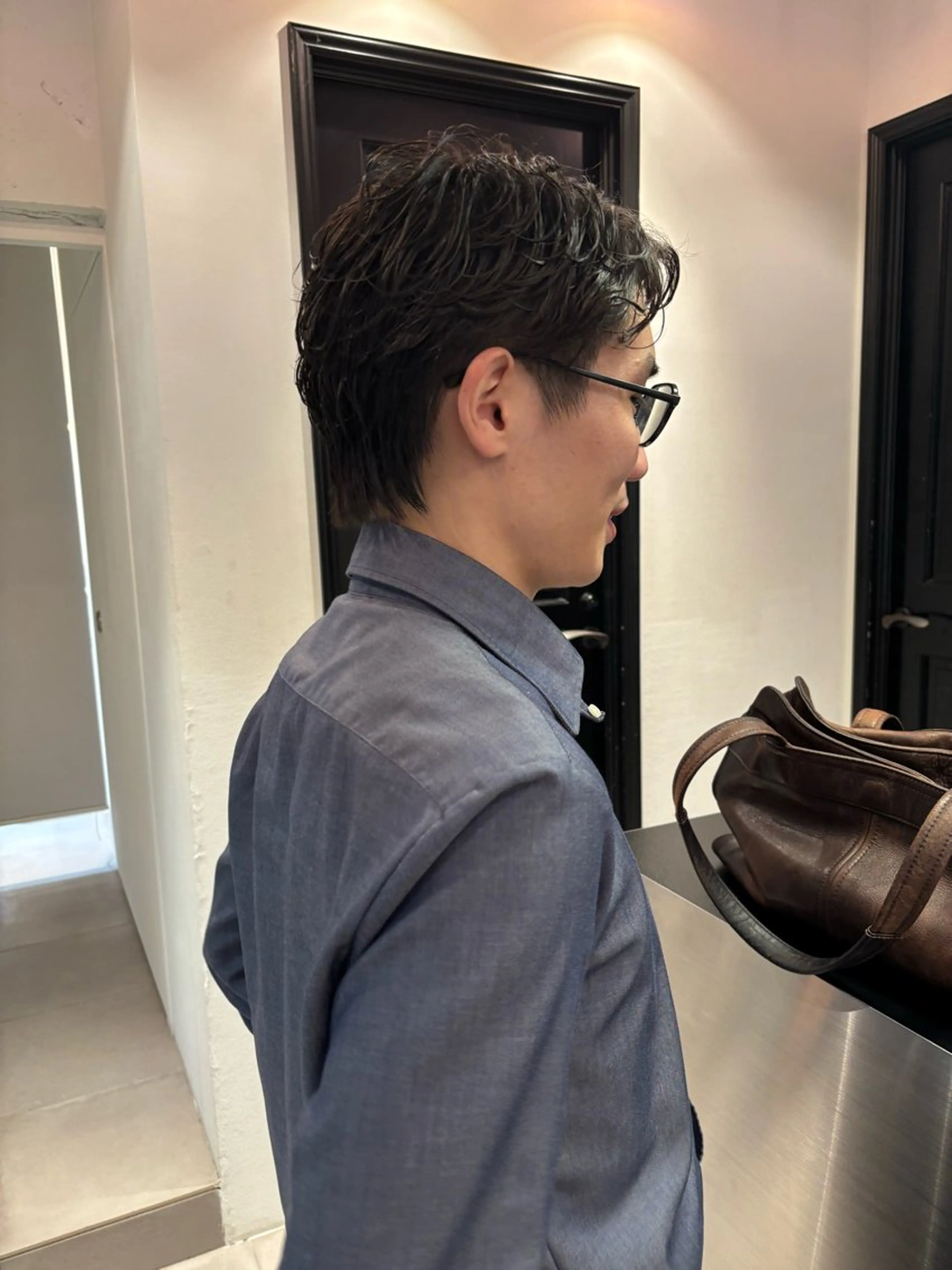 パーマ メンズ カット パーマ riria/ボブ /透明感カラー🎀のヘアスタイル