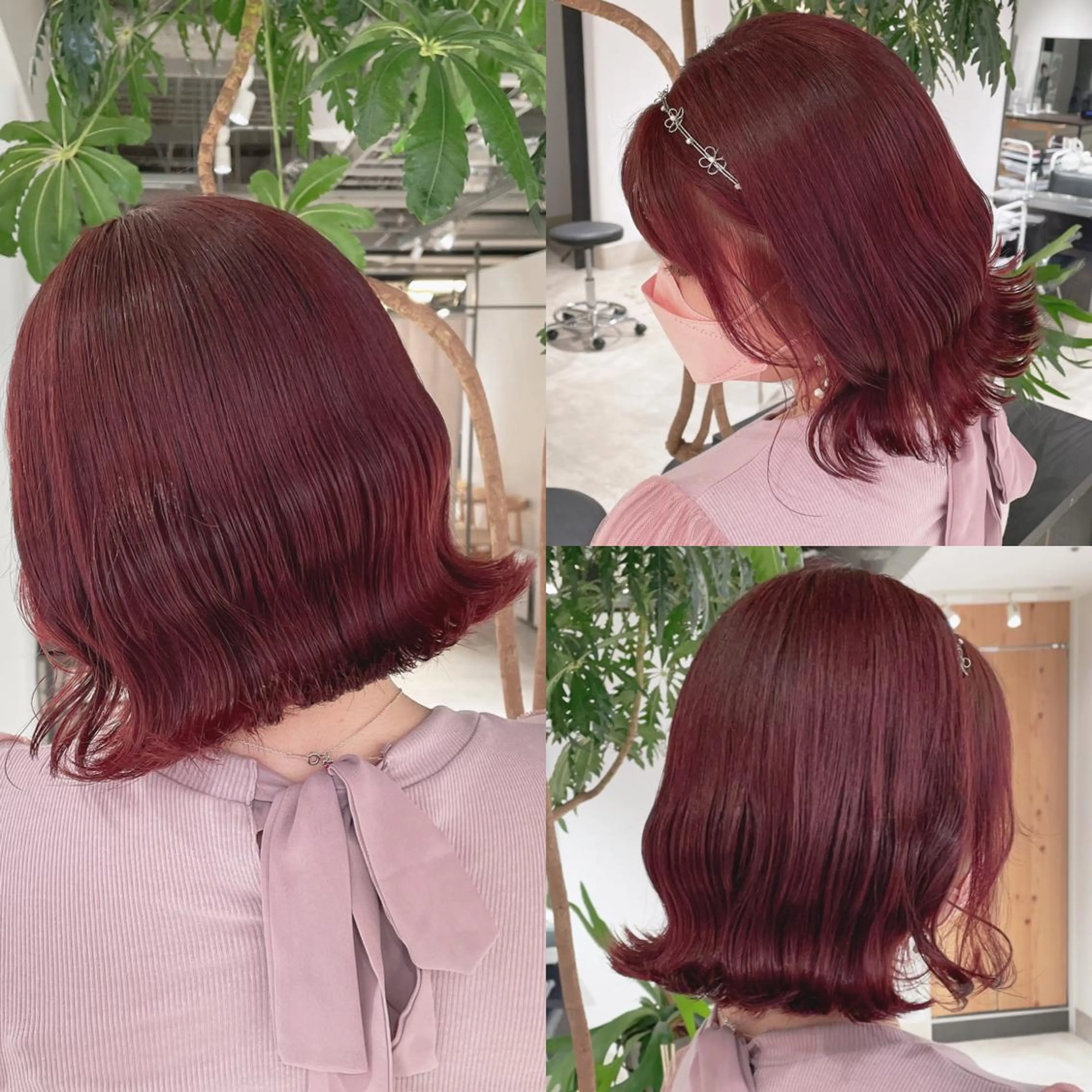 ショート カラー ブリーチ ブラウンカラー ブリーチなしカラー ピンクカラー ピンクブラウン ヘアカラー トリートメント 渋谷:インナーカラー ／🍒エリカ🍒のヘアスタイル