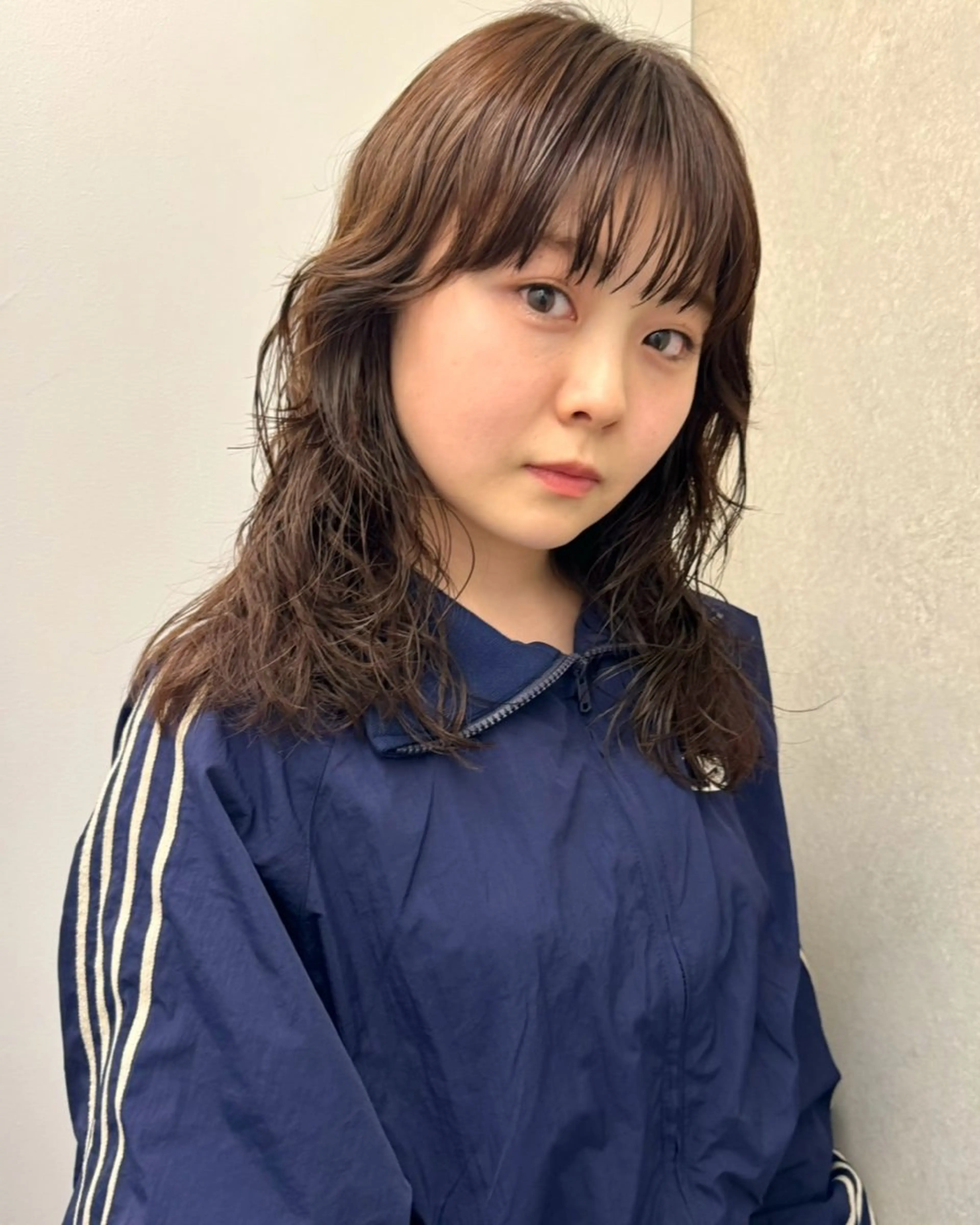 セミロング カラー パーマ 顔周りカット/透明感 カラー✂️MEIのヘアスタイル