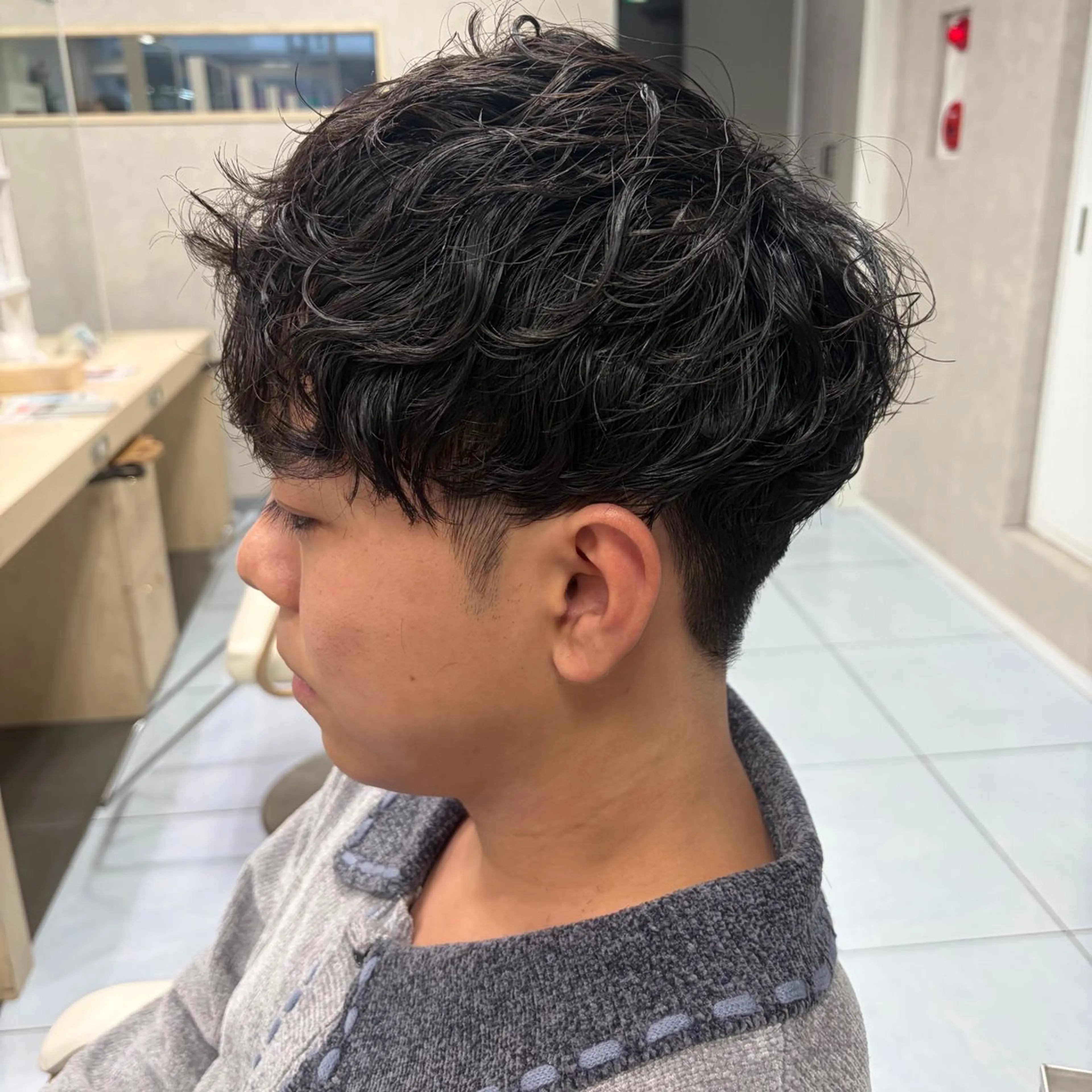 パーマ メンズ カット パーマ ダウンパーマ特化💎 ボブ・レイヤーりなのヘアスタイル