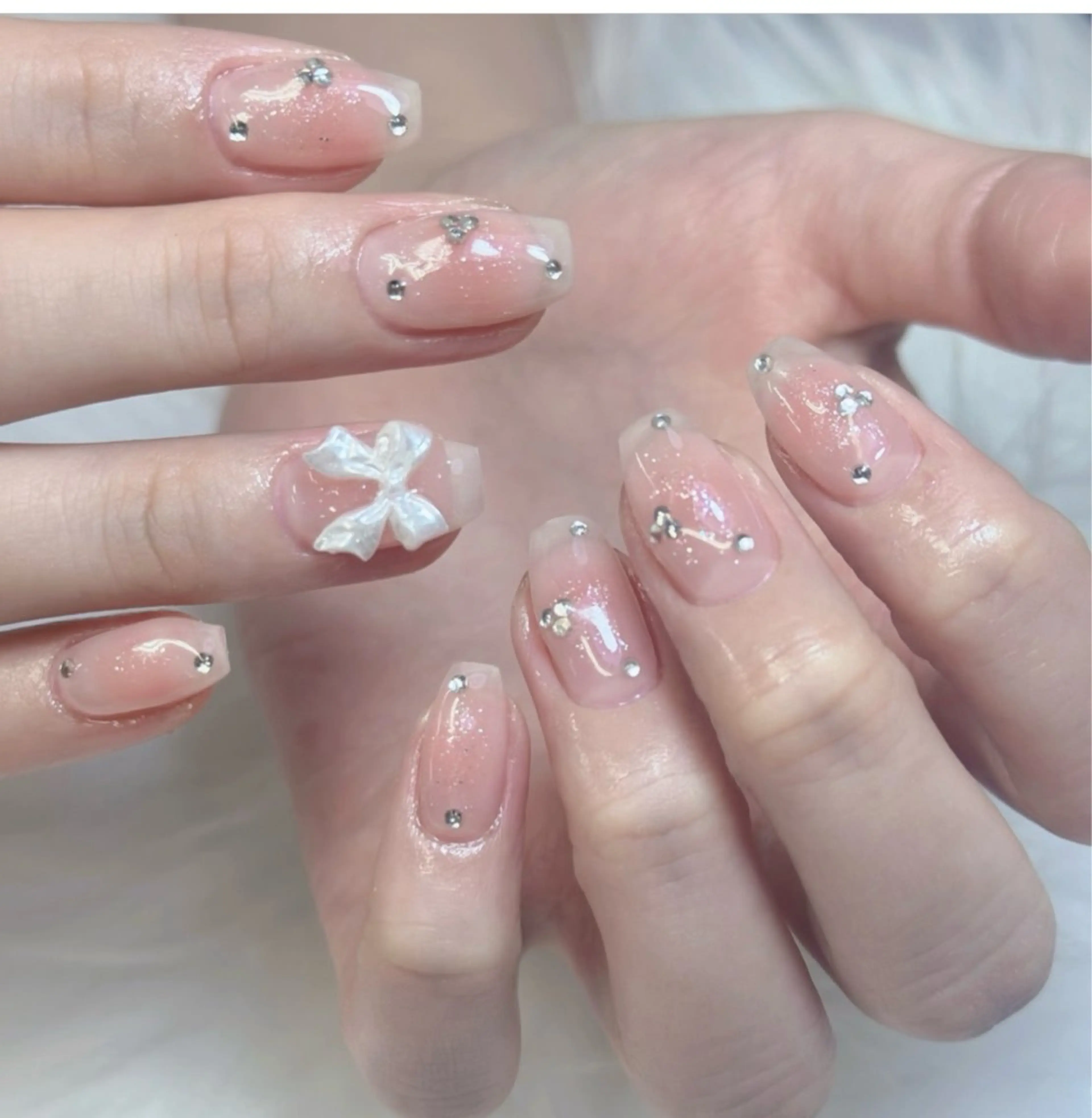 ネイル アートネイル フレンチネイル ジェルネイル 韓国ネイル 持ち込み ハンドネイル ハンドケア ボニー Coco nailのネイルデザイン